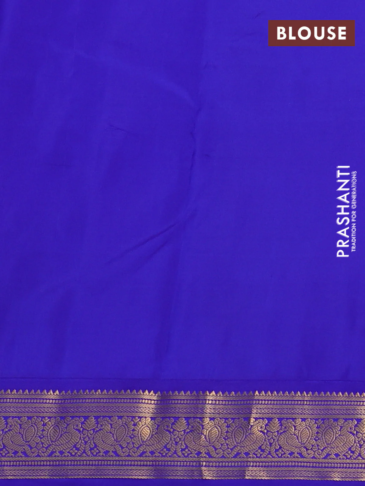 Pure kanchipuram silk saree dual shade of pink and blue with zari woven buttas and annam zari woven border - Image 3