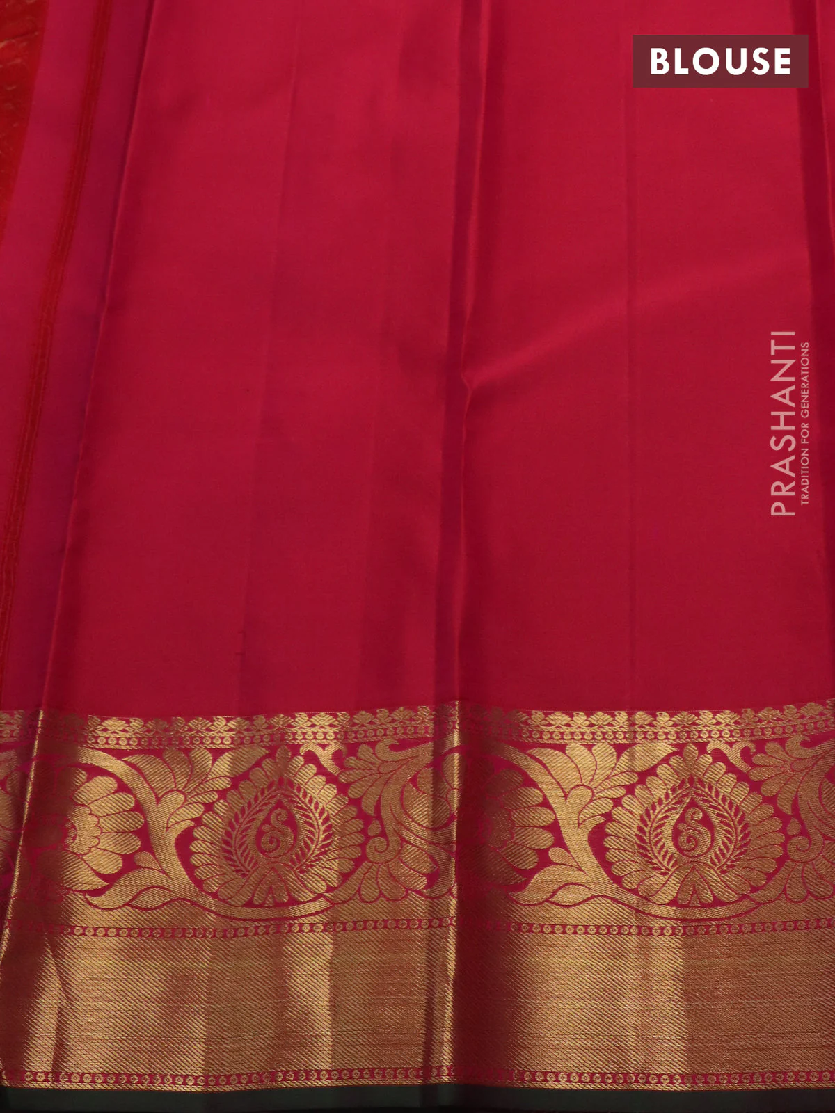 Pure kanchipuram silk saree dual shade of pink and green with allover zari checks & mayil chakram buttas and zari woven border - Image 5