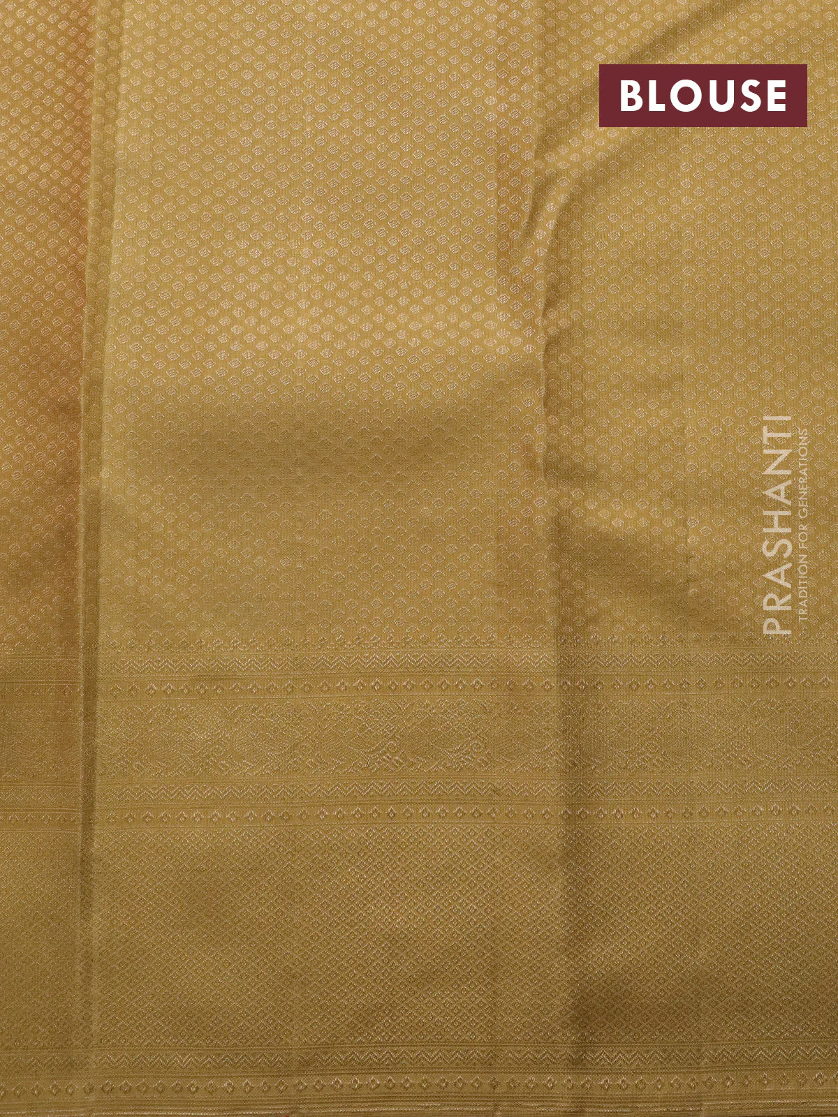 Pure kanchipuram silk saree dual shade of pink and sandal with allover zari woven brocade weaves and zari woven border - Image 5