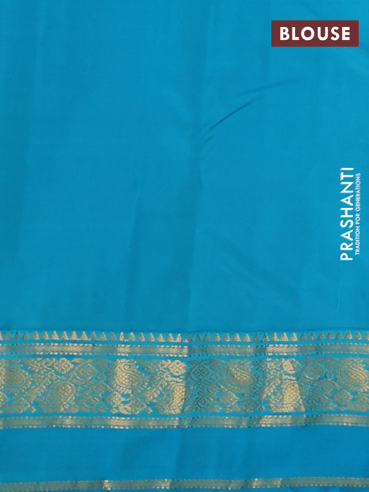Pure kanchipuram silk saree dual shade of pink and teal blue  with allover zari woven buttas and rettapet zari woven korvai border - Image 3