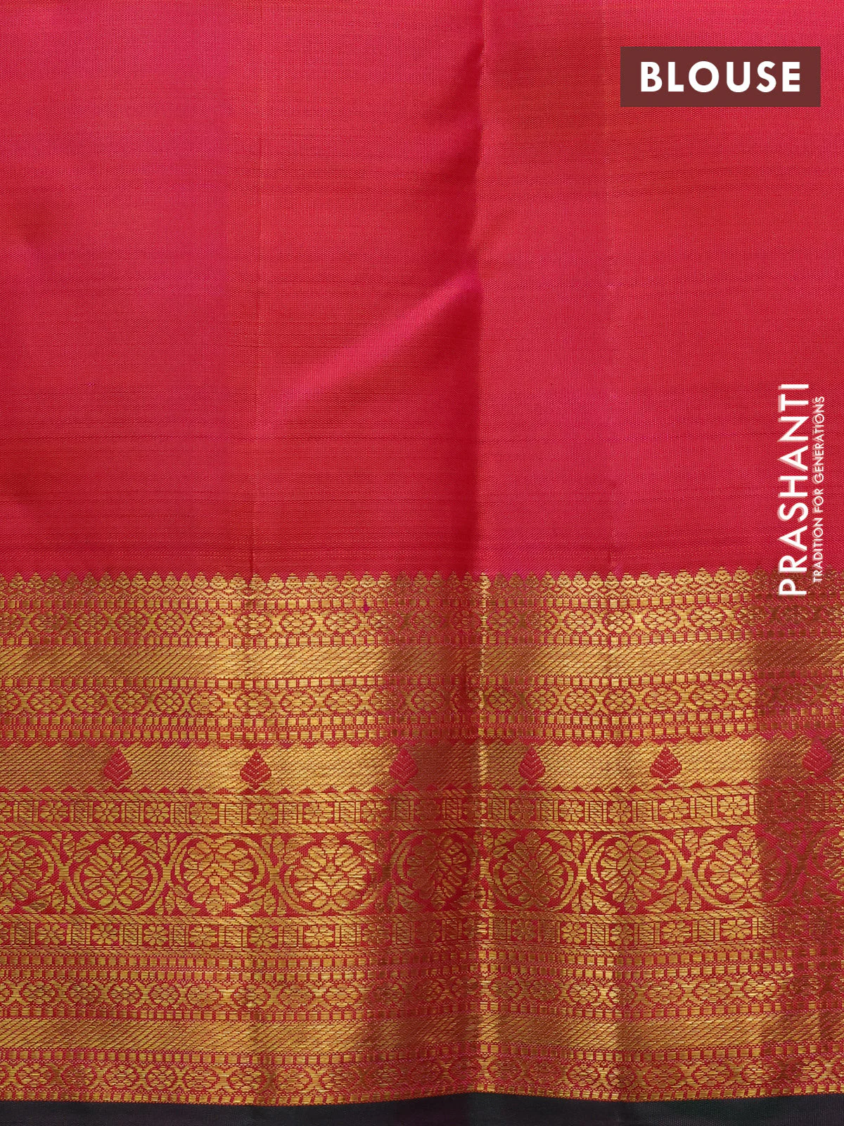 Pure kanchipuram silk saree dual shade of pinkish orange and dual shade of green with zari woven buttas and rich zari woven border - Image 4