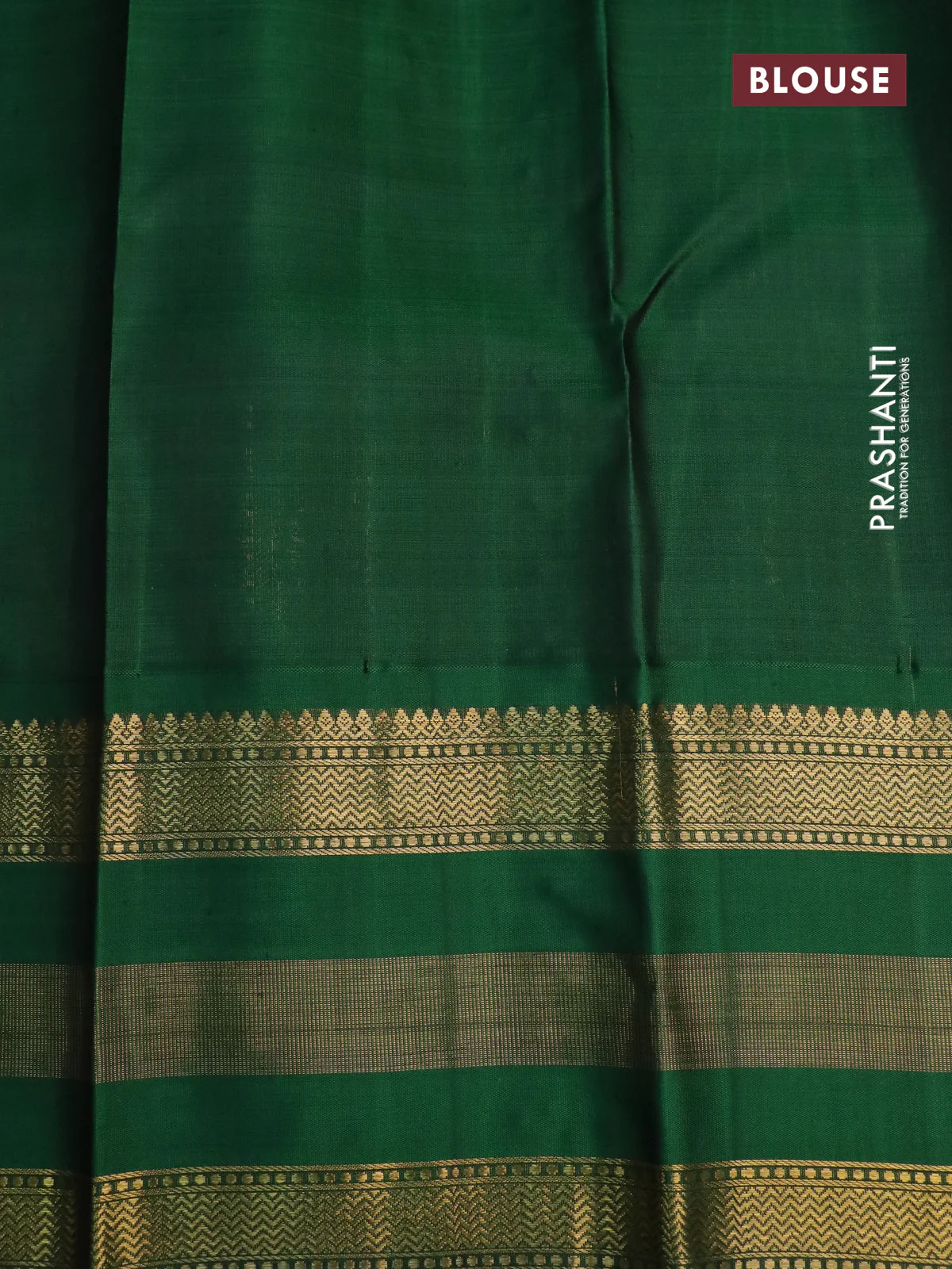 Pure kanchipuram silk saree dual shade of pinkish orange and green with allover zari woven brocade weaves and zari woven border - Image 4