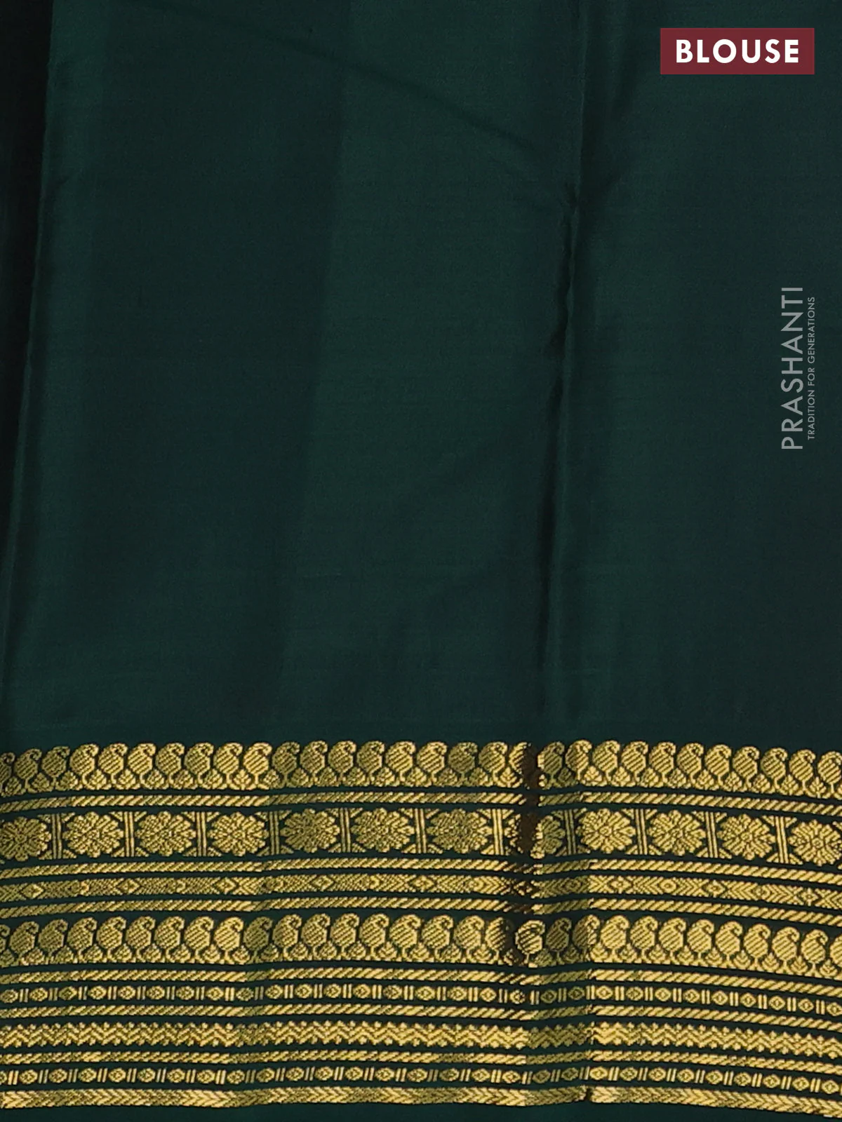 Pure kanchipuram silk saree dual shade of pinkish orange and green with zari woven buttas and zari woven korvai border - Image 4