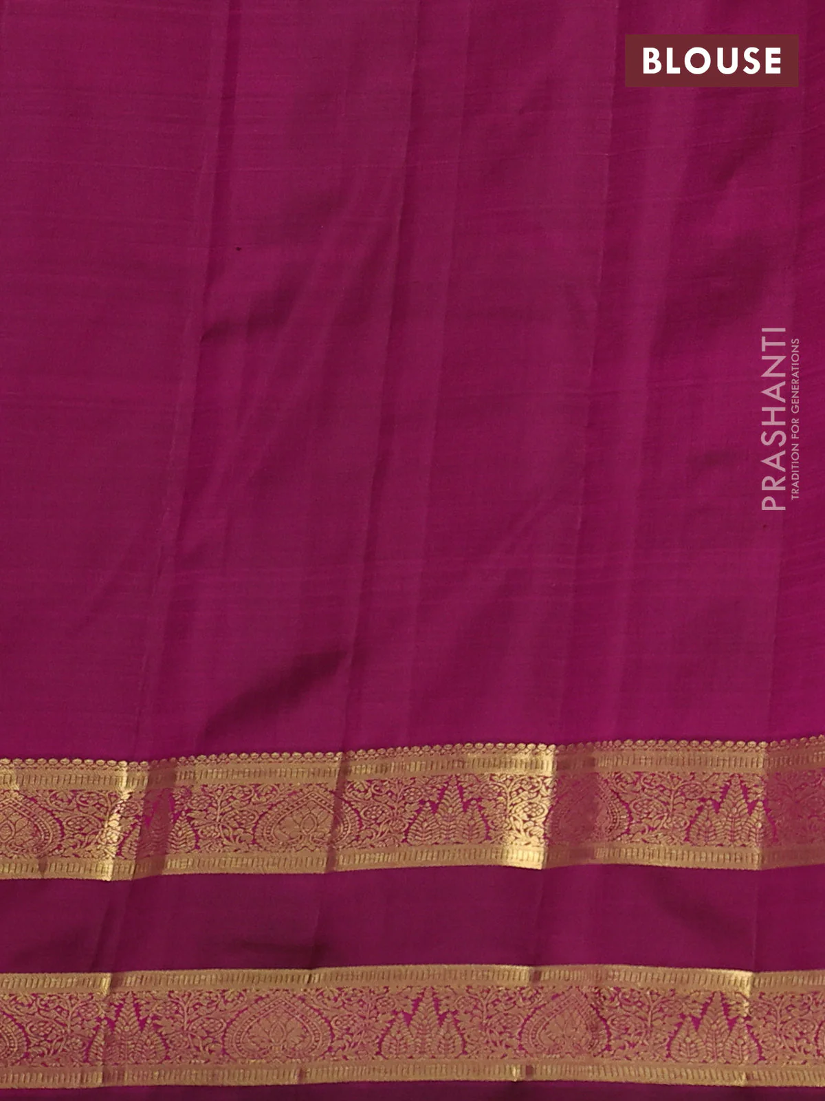 Pure kanchipuram silk saree dual shade of pinkish orange and magenta pink with zari woven buttas and rettapet zari woven border - Image 4