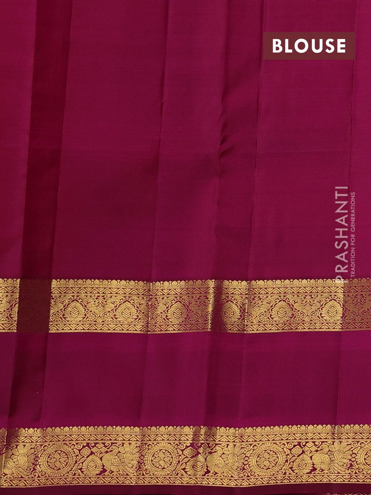 Pure kanchipuram silk saree dual shade of pinkish orange and magenta pink with zari woven buttas and rettapet zari woven border - Image 4