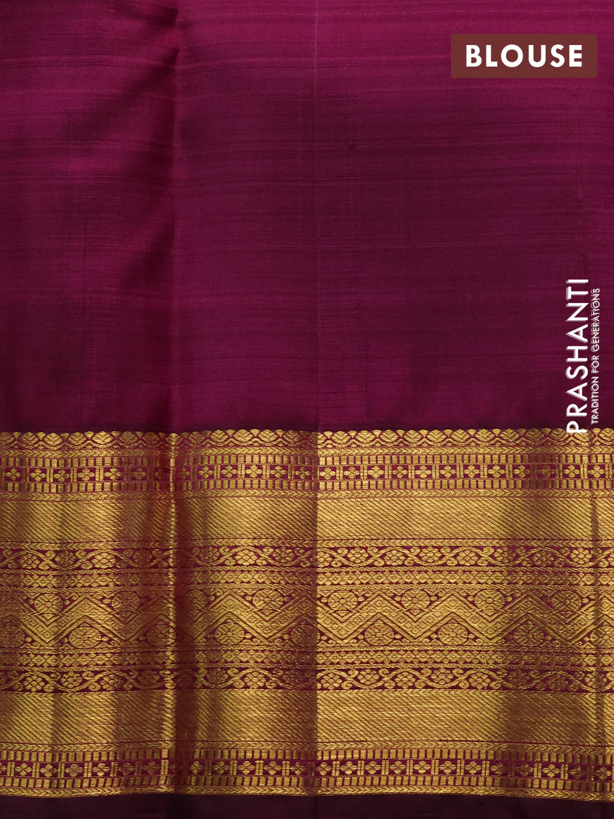 Pure kanchipuram silk saree dual shade of pinkish orange and wine shade with zari woven buttas and rich zari woven border - Image 4
