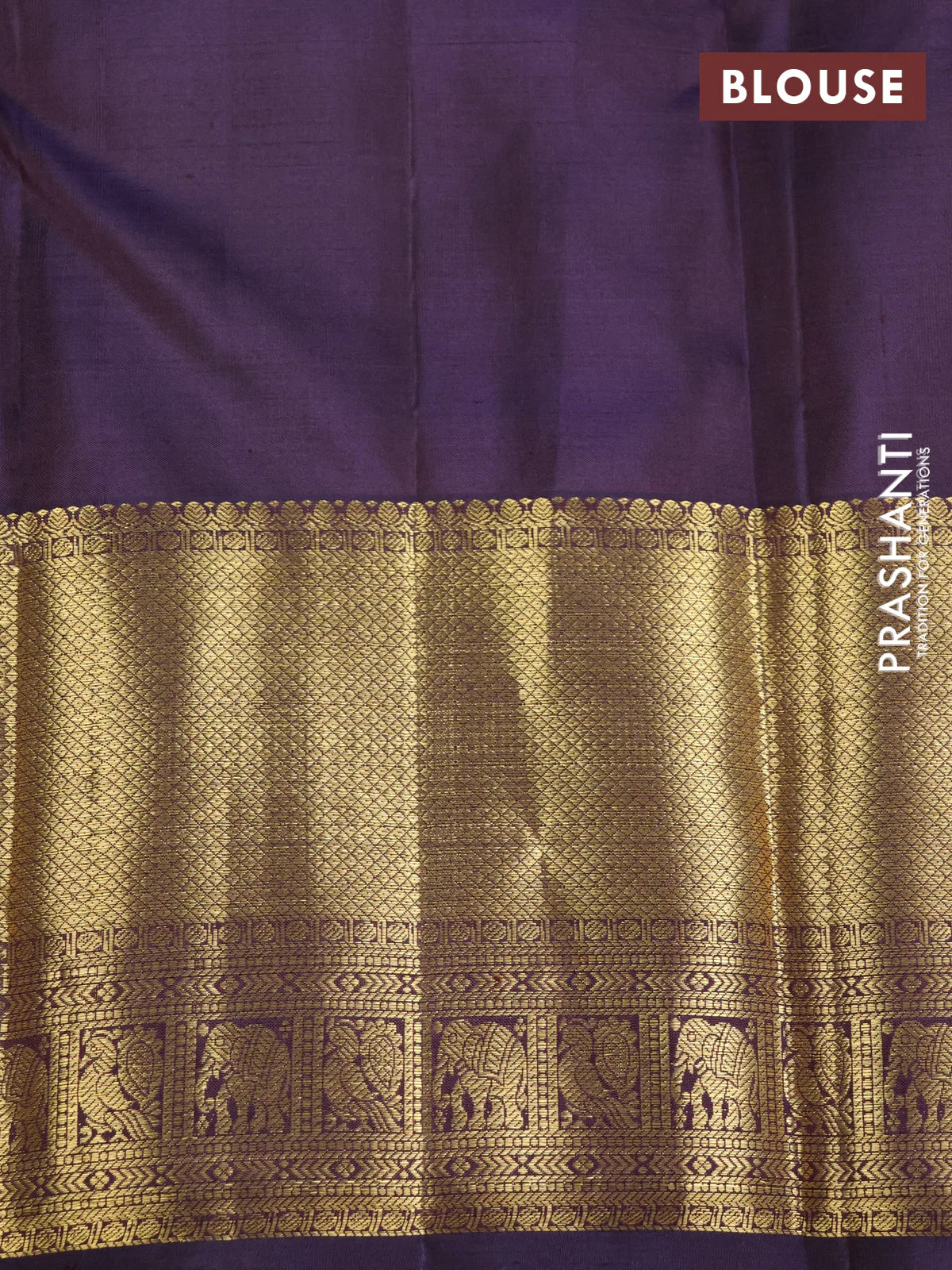 Pure kanchipuram silk saree green and dual shade of jamun with zari woven buttas and rich zari woven border - Image 4