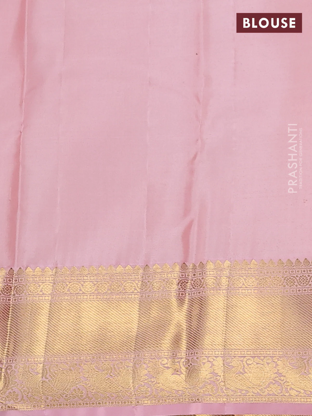 Pure kanchipuram silk saree green and light pink with allover zari woven brocade weaves and zari woven border - Image 4
