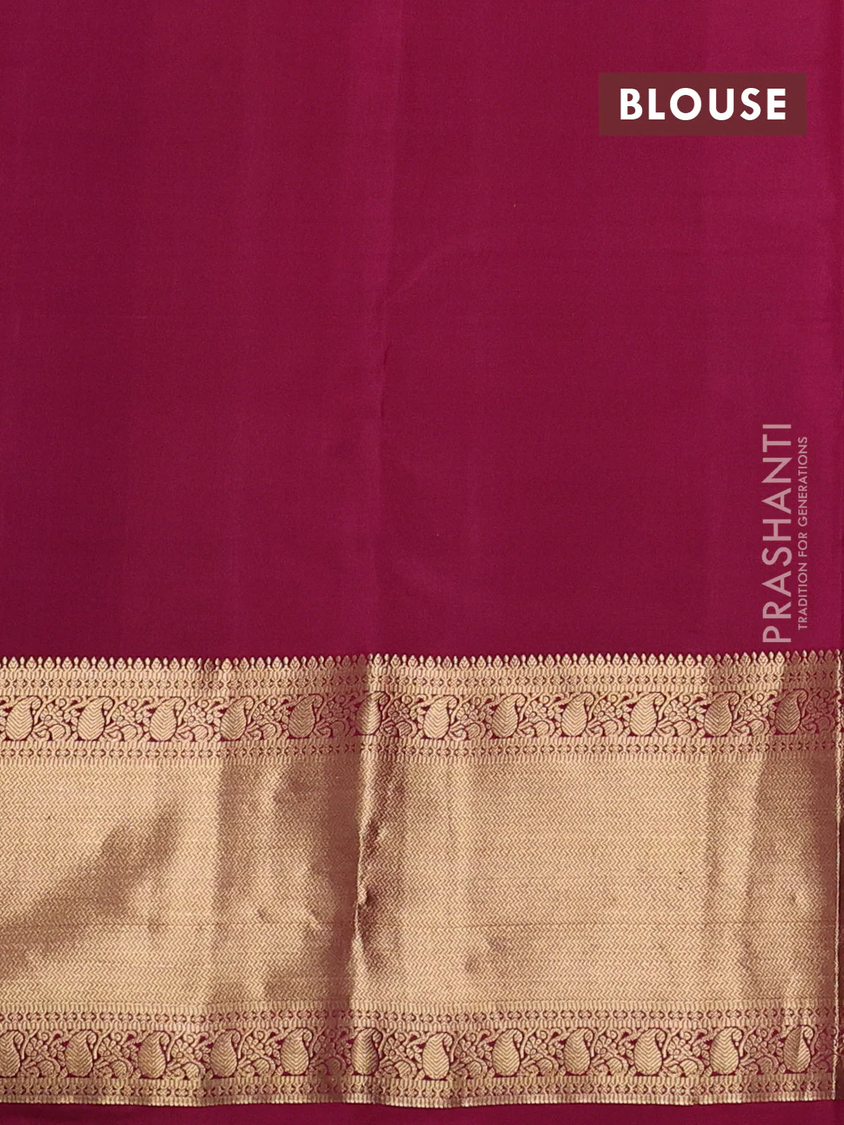 Pure kanchipuram silk saree green and magenta pink with allover zari weaves & buttas and rich zari woven border - Image 4