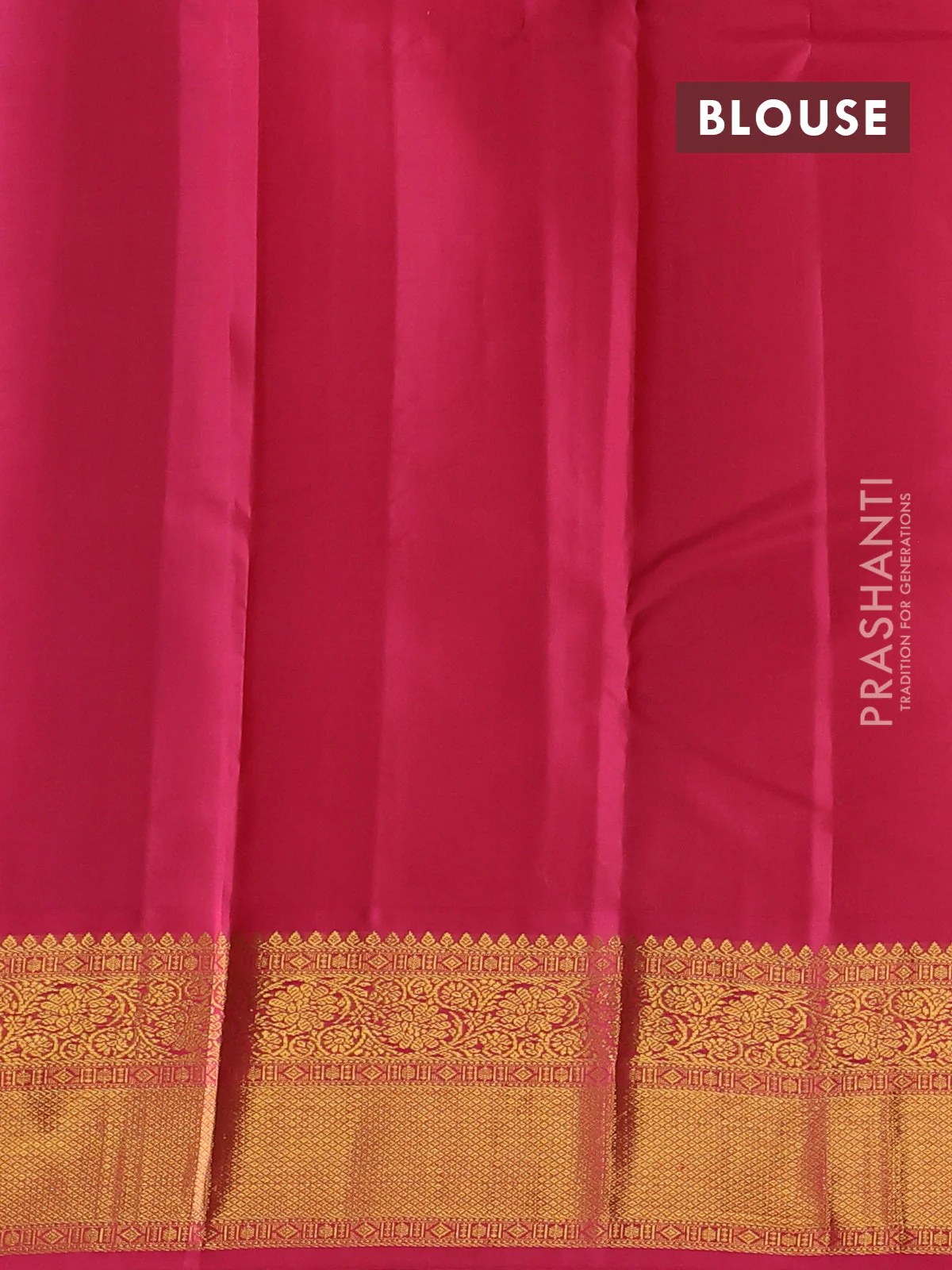 Pure kanchipuram silk saree green and peach pink with allover zari woven buttas and long zari woven border - Image 4