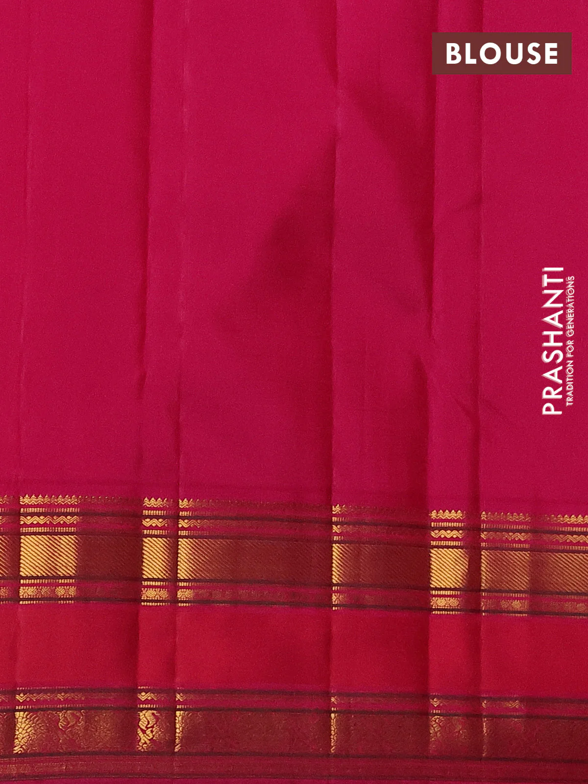 Pure kanchipuram silk saree green and pink with allover checked pattern and rettapet zari woven border - Image 4