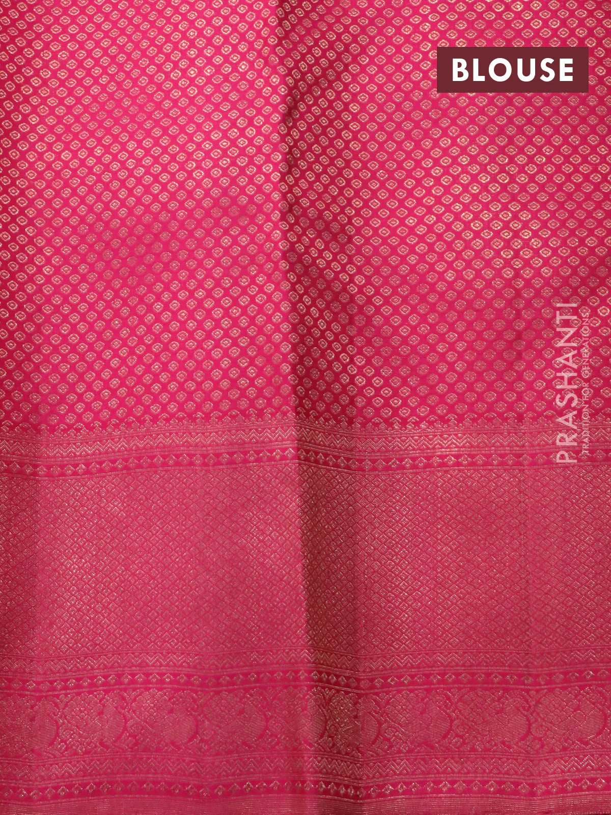 Pure kanchipuram silk saree green and pink with allover zari woven brocade weaves and rich zari woven border - Image 4