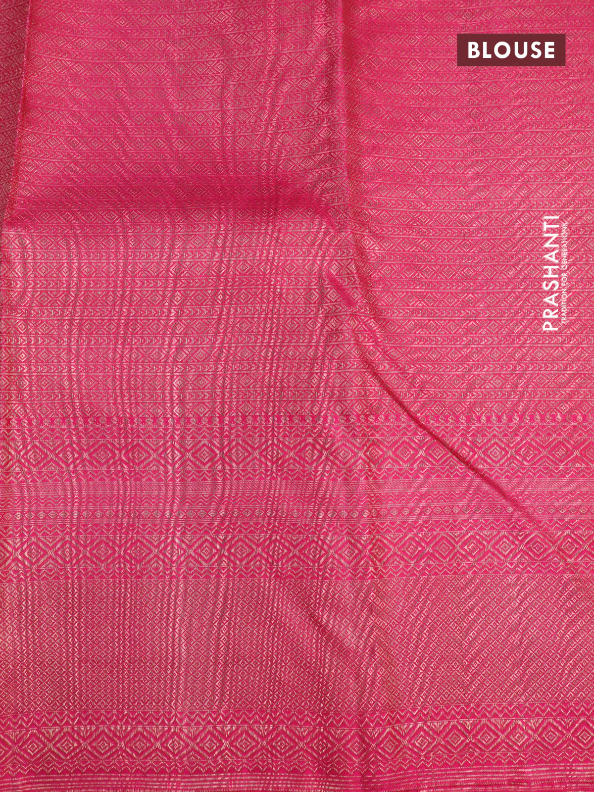 Pure kanchipuram silk saree green and pink with allover zari woven brocade weaves and zari woven border - Image 4