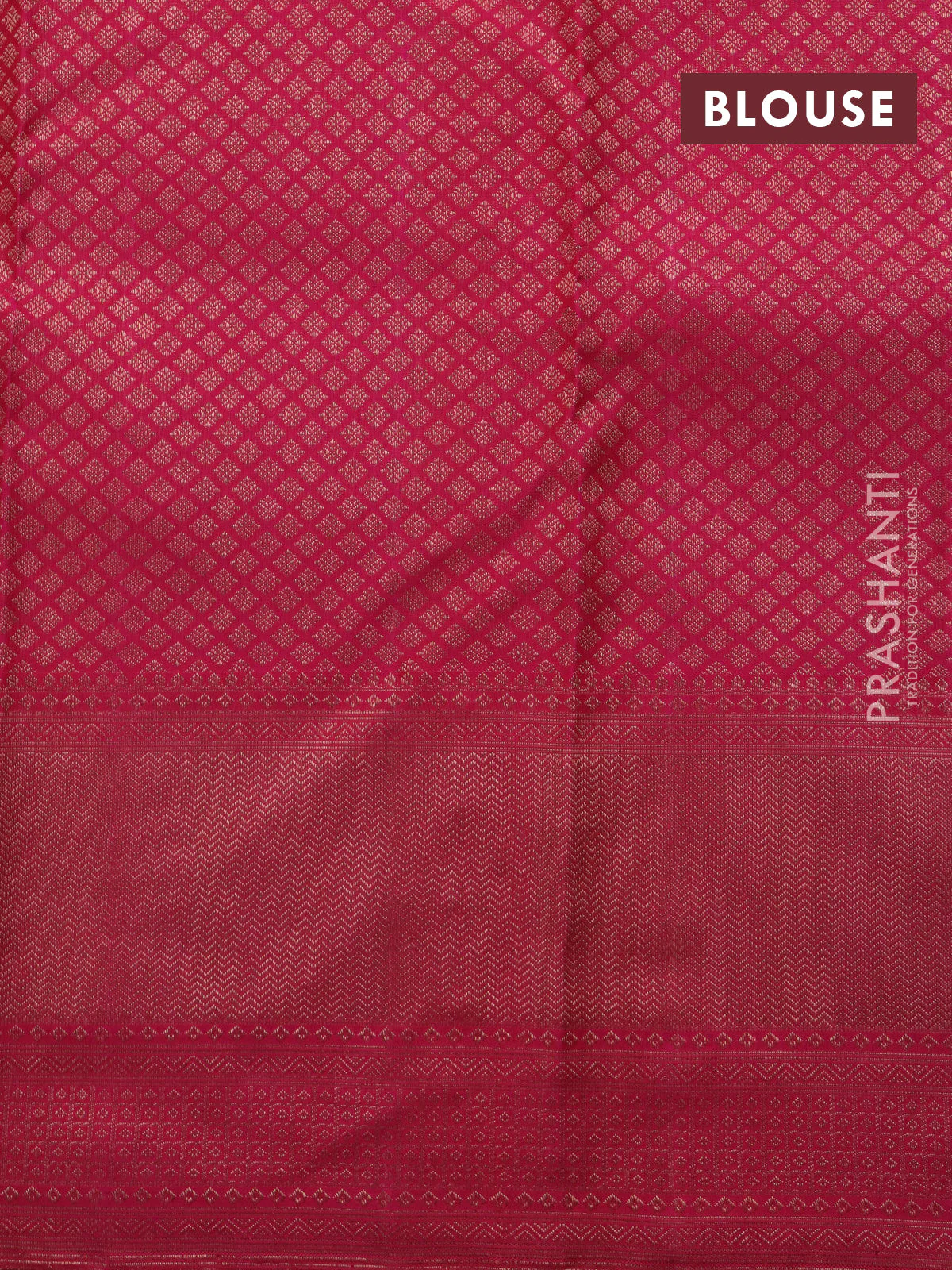 Pure kanchipuram silk saree green and pink with allover zari woven brocade weaves and zari woven border - Image 4
