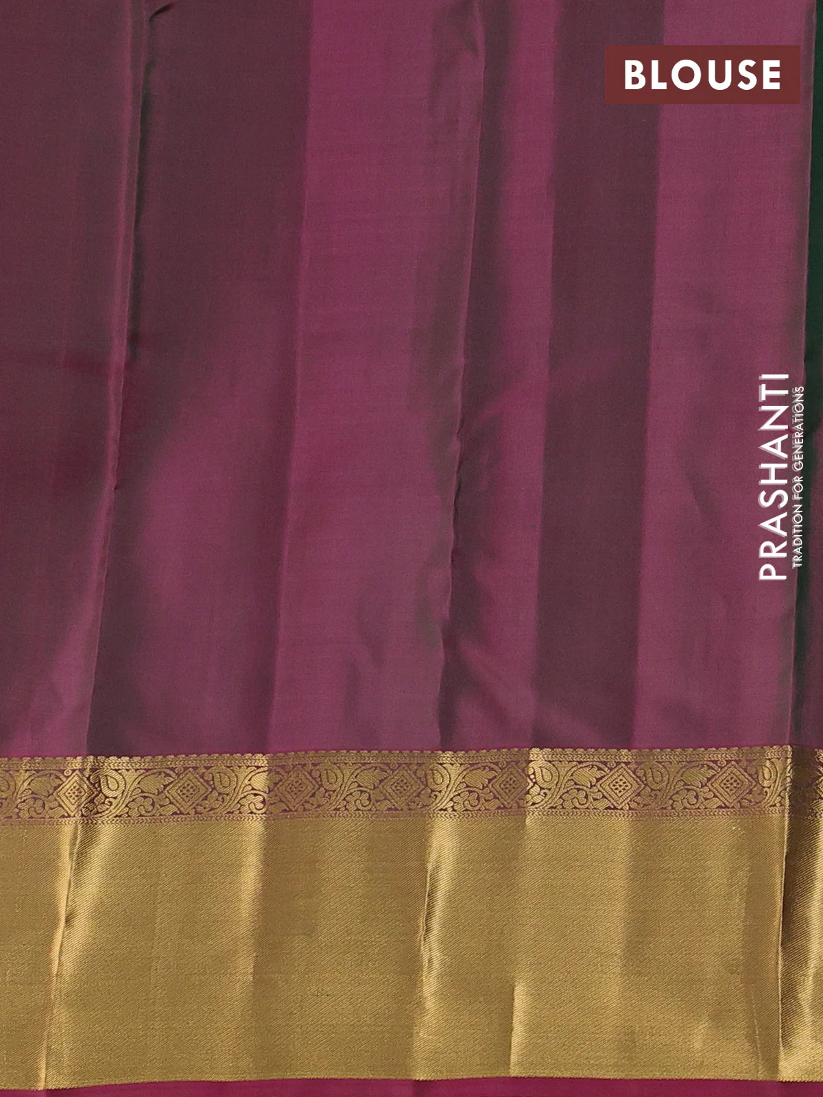 Pure kanchipuram silk saree green and wine shade with allover zari checks & buttas and rich zari woven border - Image 4
