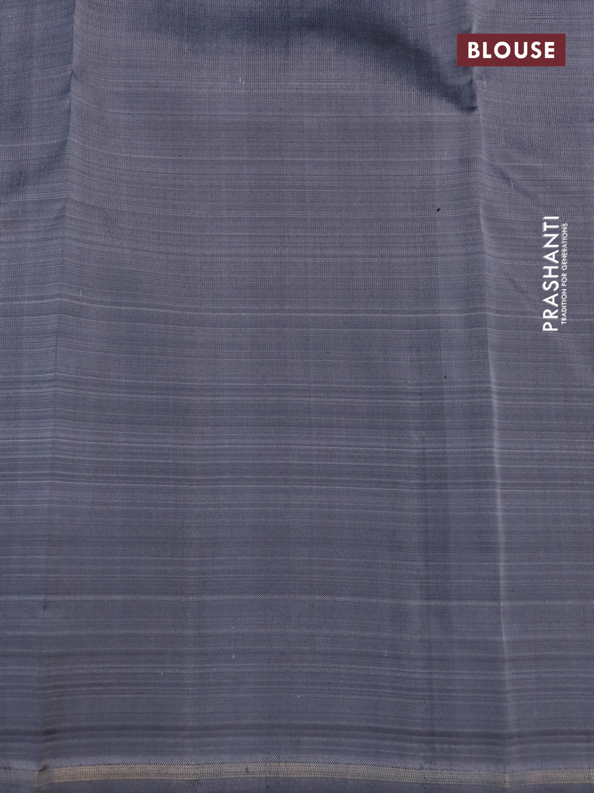 Pure kanchipuram silk saree grey with zari woven buttas in borderless style - Image 4