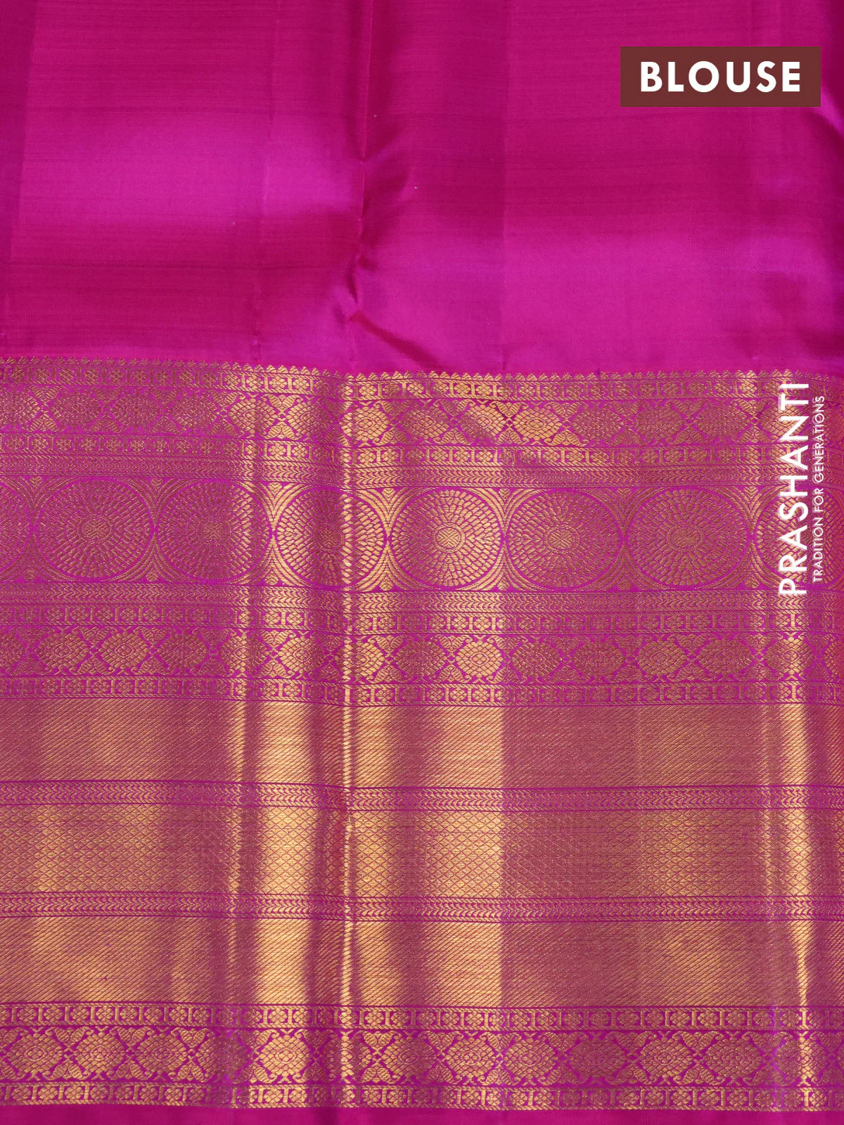 Pure kanchipuram silk saree lavender and pink with zari woven buttas and long rich zari woven border - Image 4