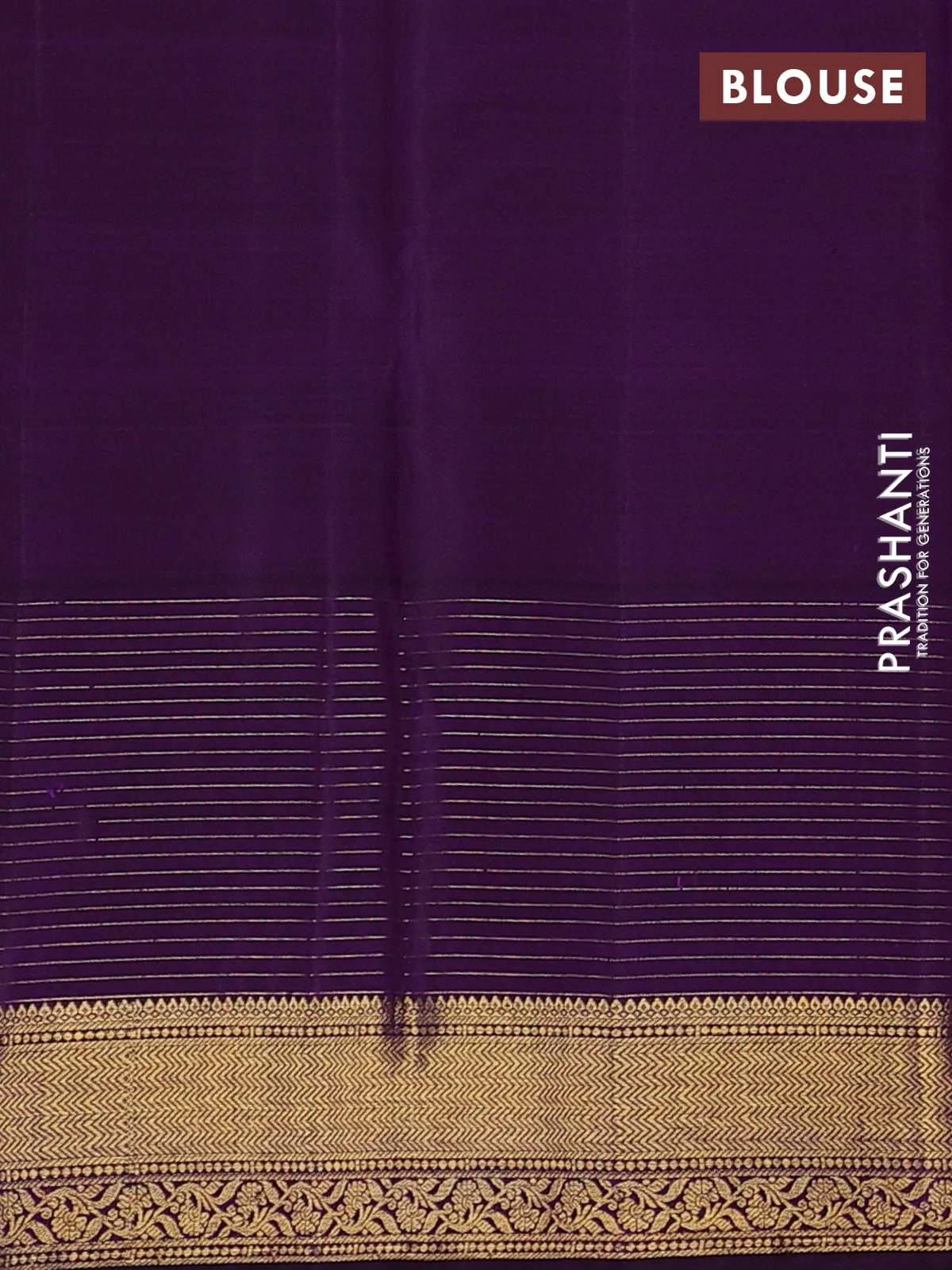 Pure kanchipuram silk saree lavender and purple with zari woven buttas and rich zari woven border - Image 4