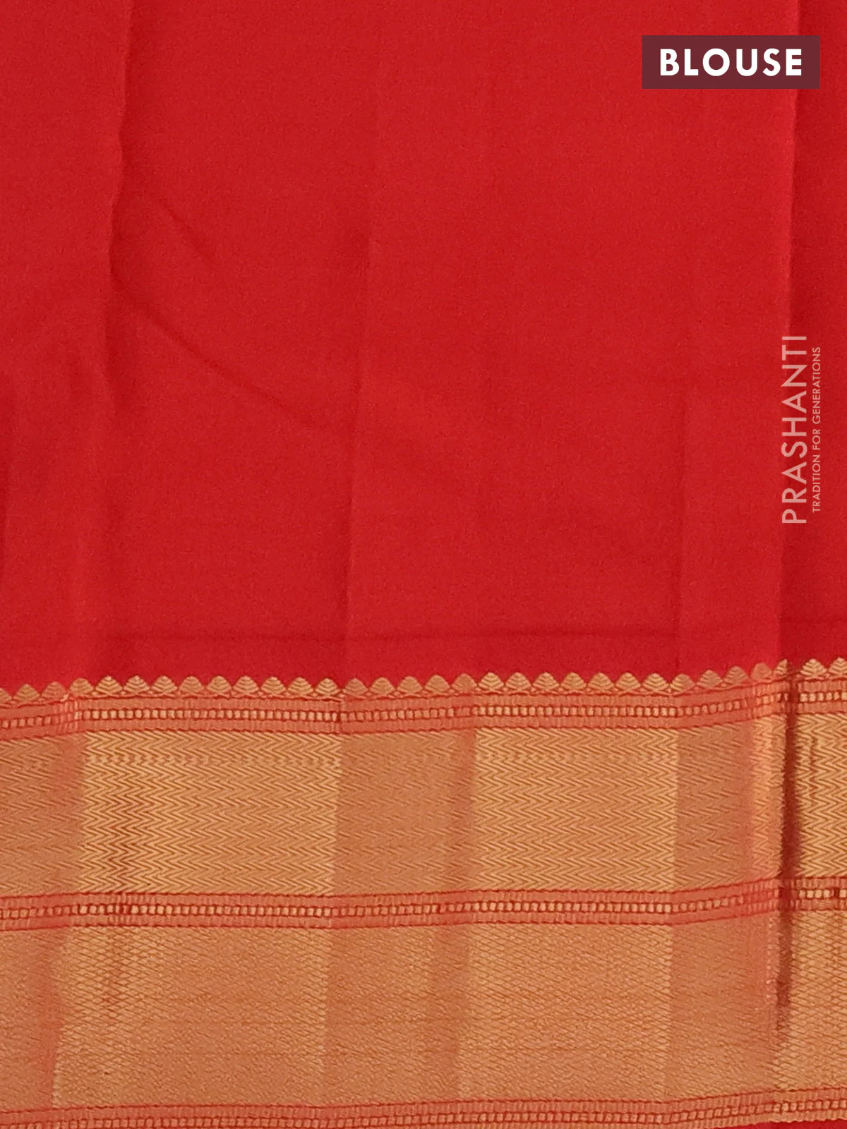 Pure kanchipuram silk saree lavender and red with zari woven buttas and zari woven korvai border - Image 3