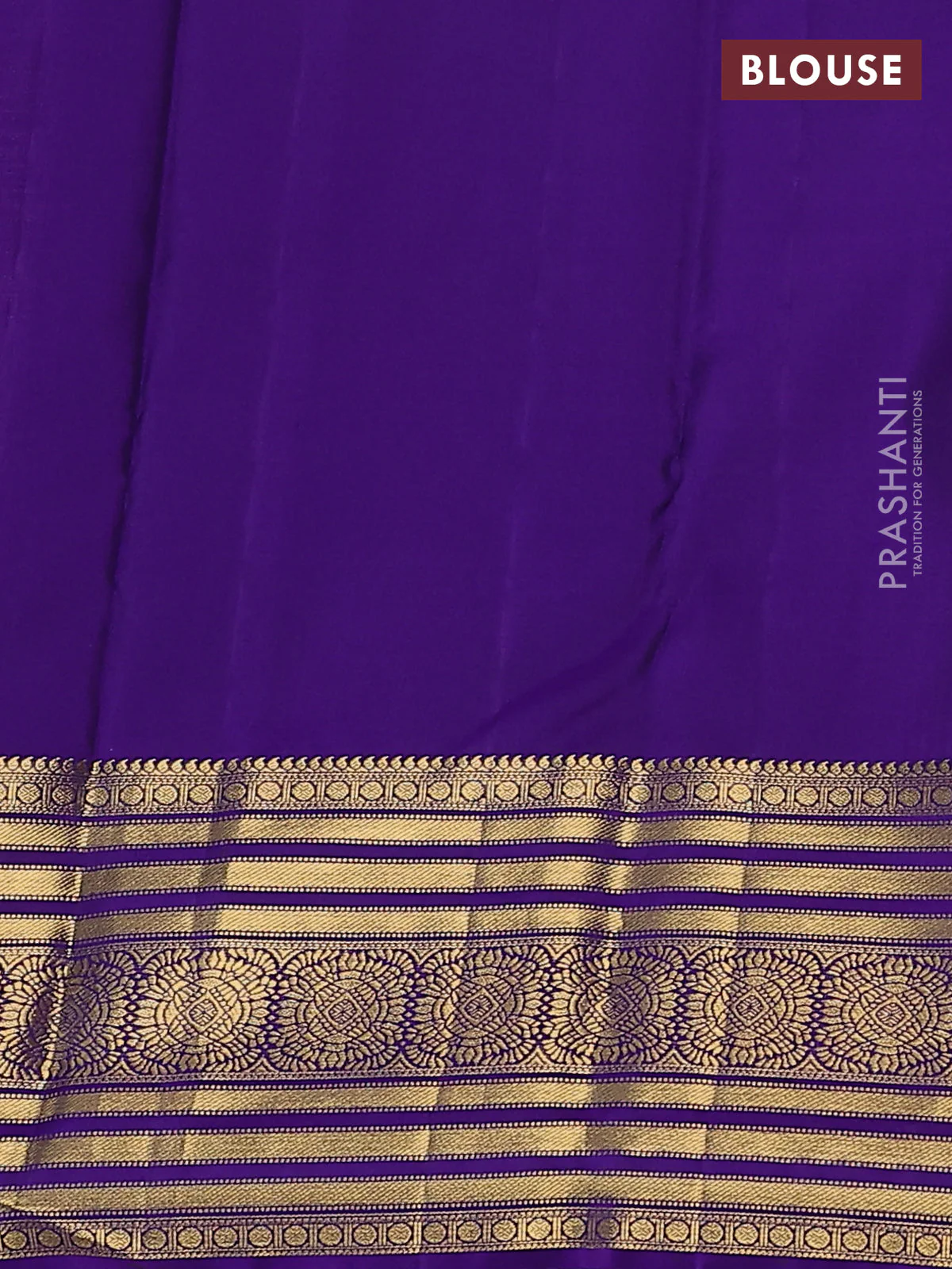 Pure kanchipuram silk saree lavender and violet with zari woven buttas and zari woven border - Image 4