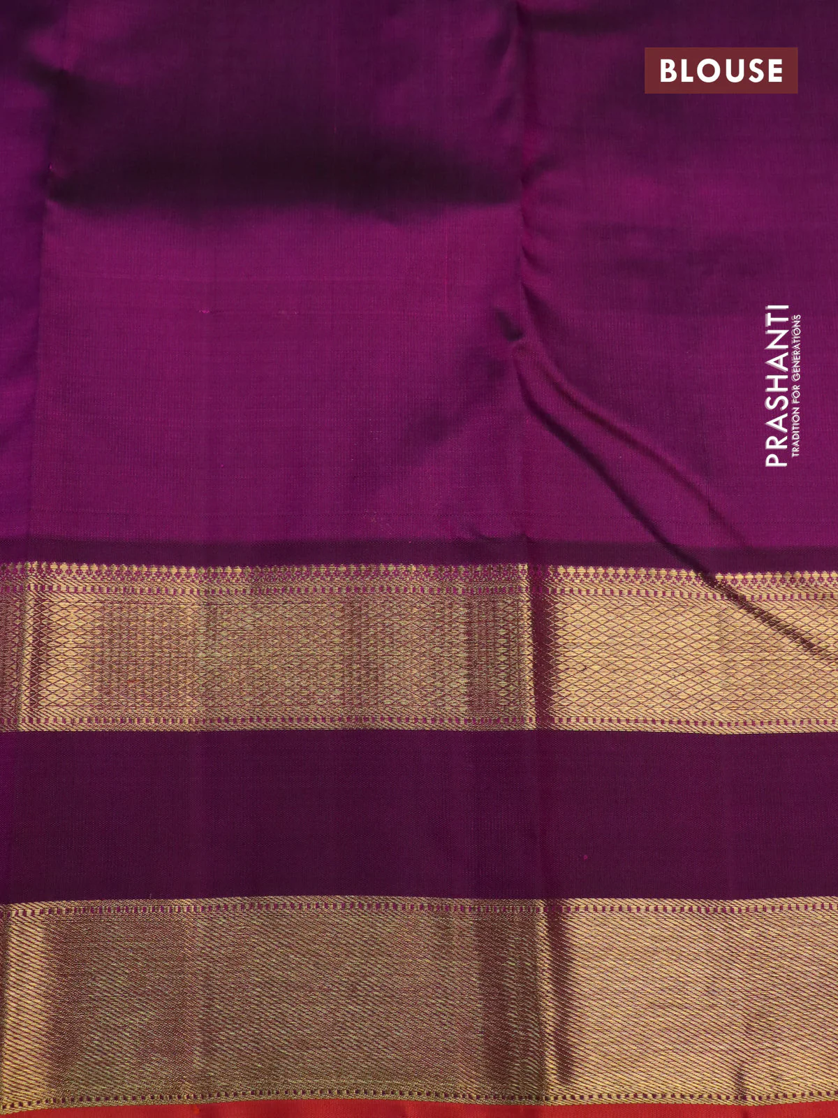 Pure kanchipuram silk saree light blue and purple with allover zari checks & 1000 buttas and rettapet zari woven korvai border - Image 4