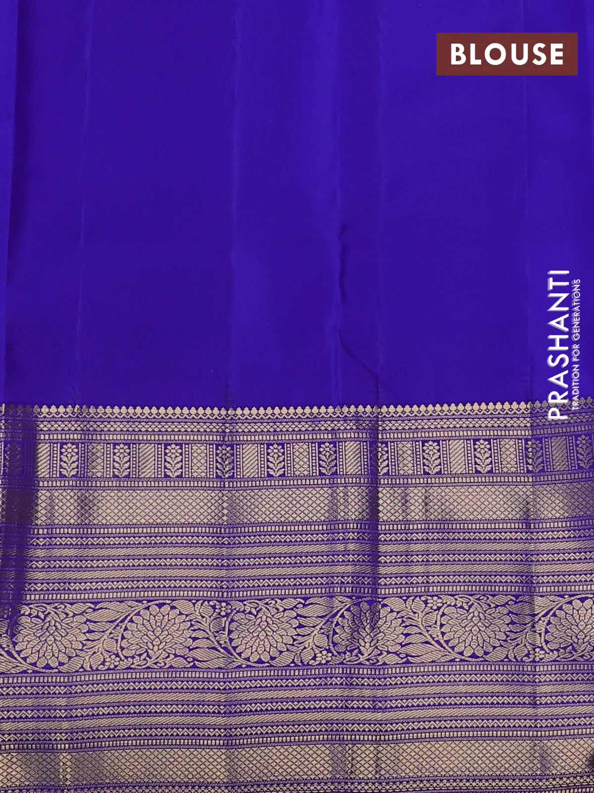 Pure kanchipuram silk saree light pink and blue with zari woven buttas and long zari woven korvai border - Image 3