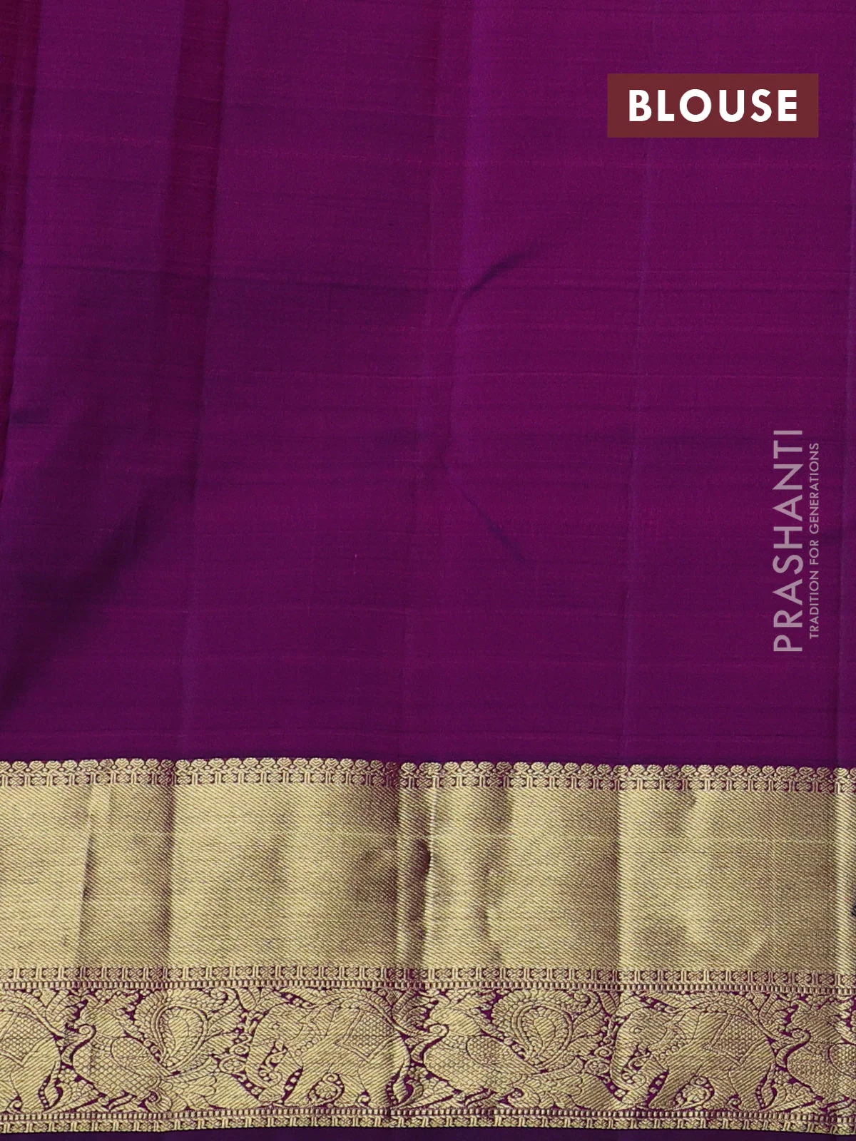 Pure kanchipuram silk saree light pink and purple with allover annam zari woven buttas and zari woven border - Image 5