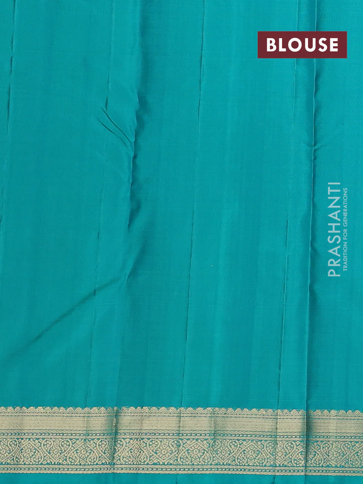 Pure kanchipuram silk saree light pink and teal green with zari woven buttas and zari woven border - Image 4