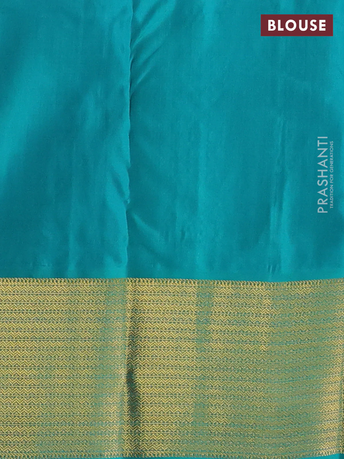 Pure kanchipuram silk saree light pink and teal green with zari woven peacock buttas and zari woven korvai border - Image 4
