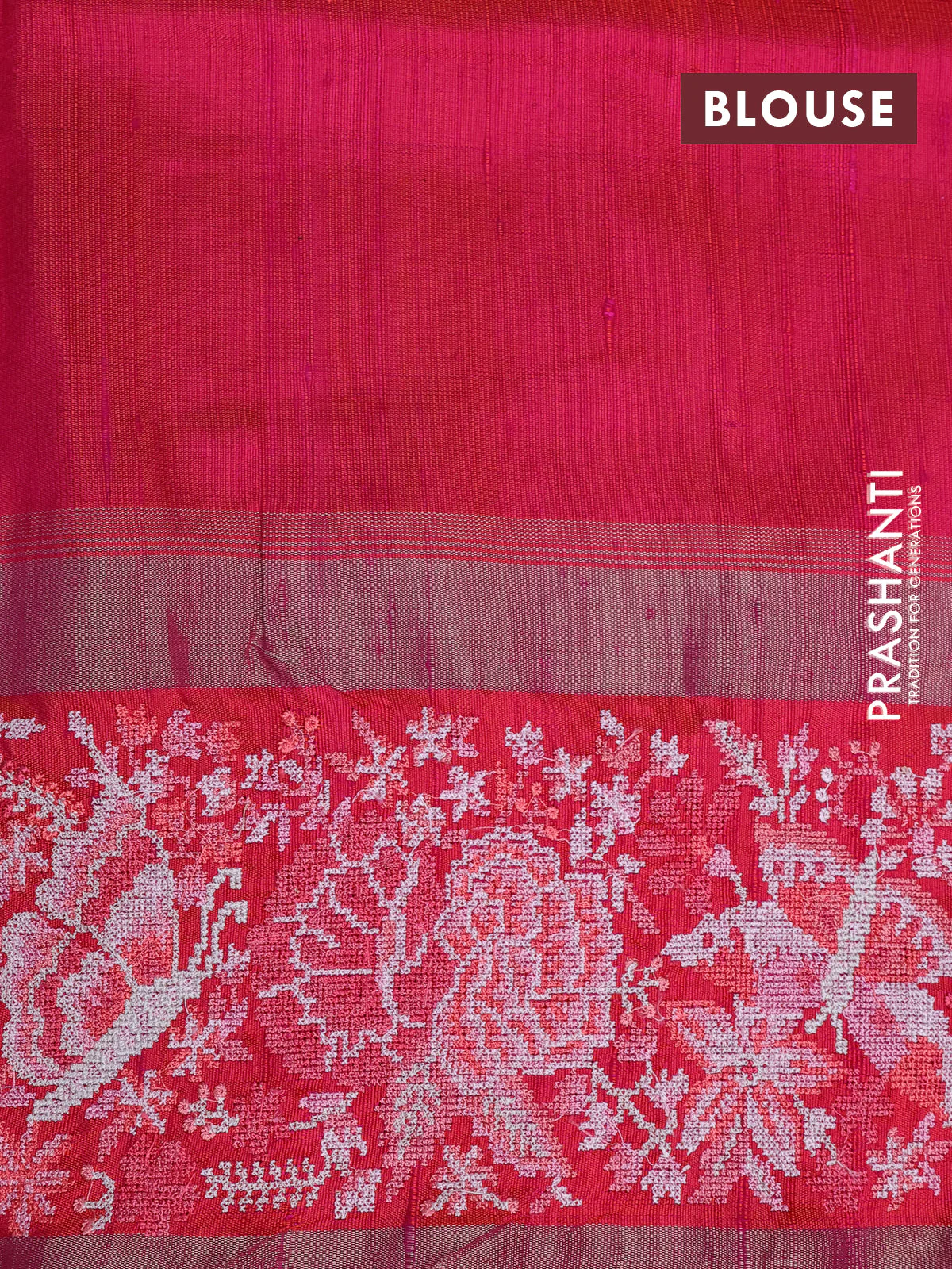 Pure kanchipuram silk saree lime green and dual shade of pink with annam zari woven buttas and embroidery work zari border - Image 4