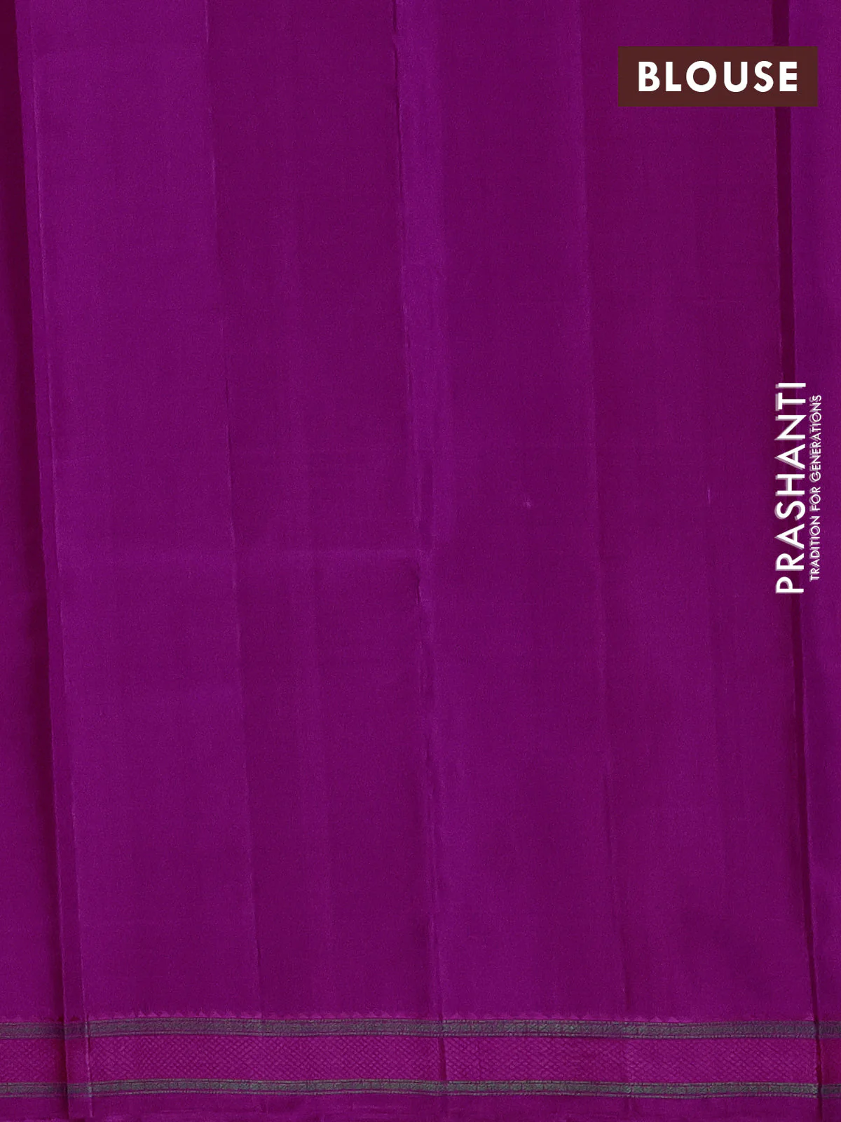 Pure kanchipuram silk saree magenta pink with woven buttas and thread woven border - Image 3