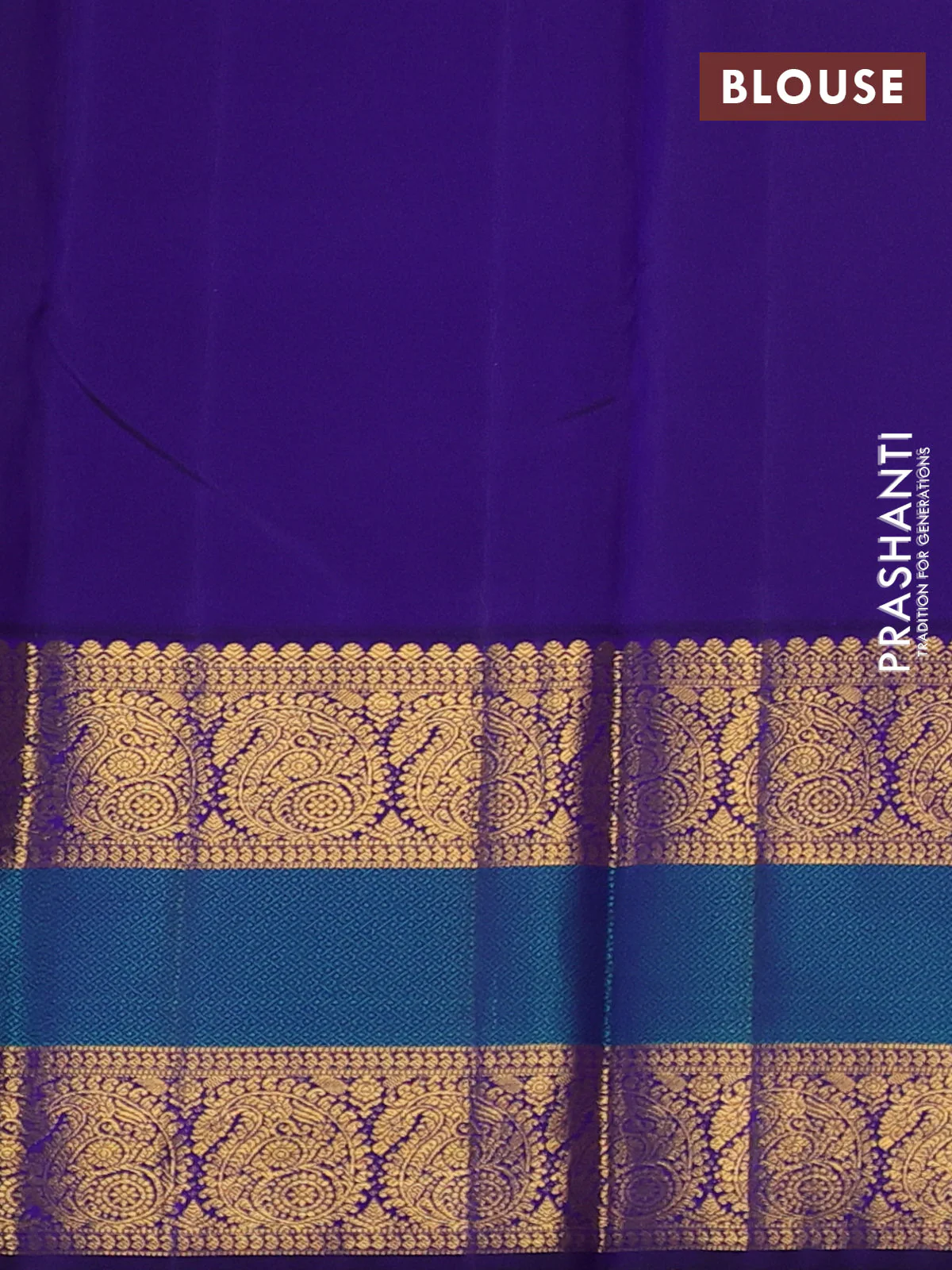 Pure kanchipuram silk saree mango yellow and blue with zari woven annam buttas and long rettapet zari woven border - Image 4