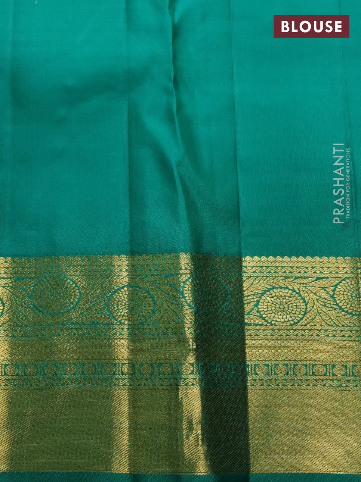 Pure kanchipuram silk saree mango yellow and green with allover zari woven brocade weaves and rich zari woven border - Image 5