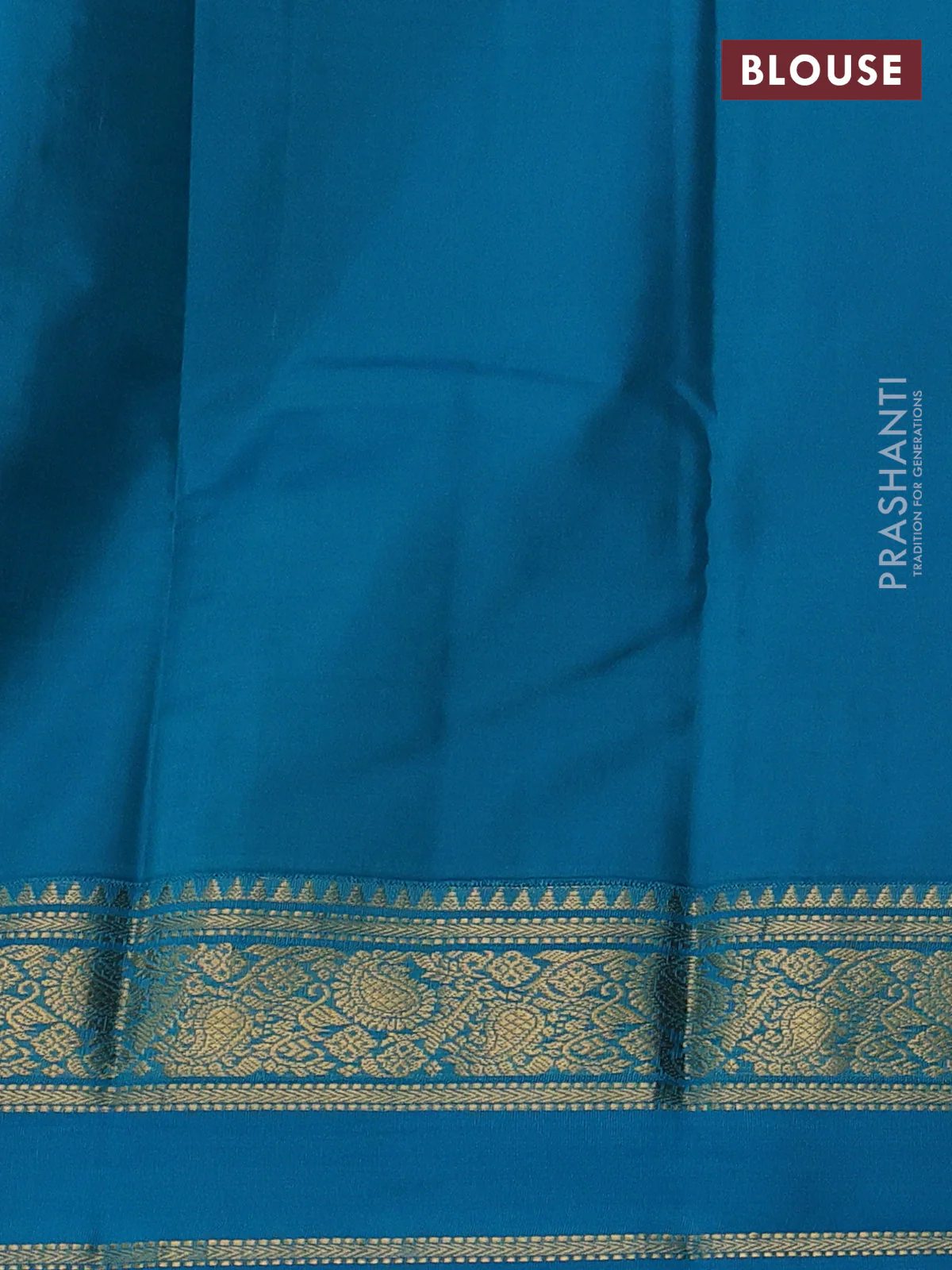 Pure kanchipuram silk saree maroon and cs blue with allover zari woven buttas and rettapet zari woven korvai border - Image 4