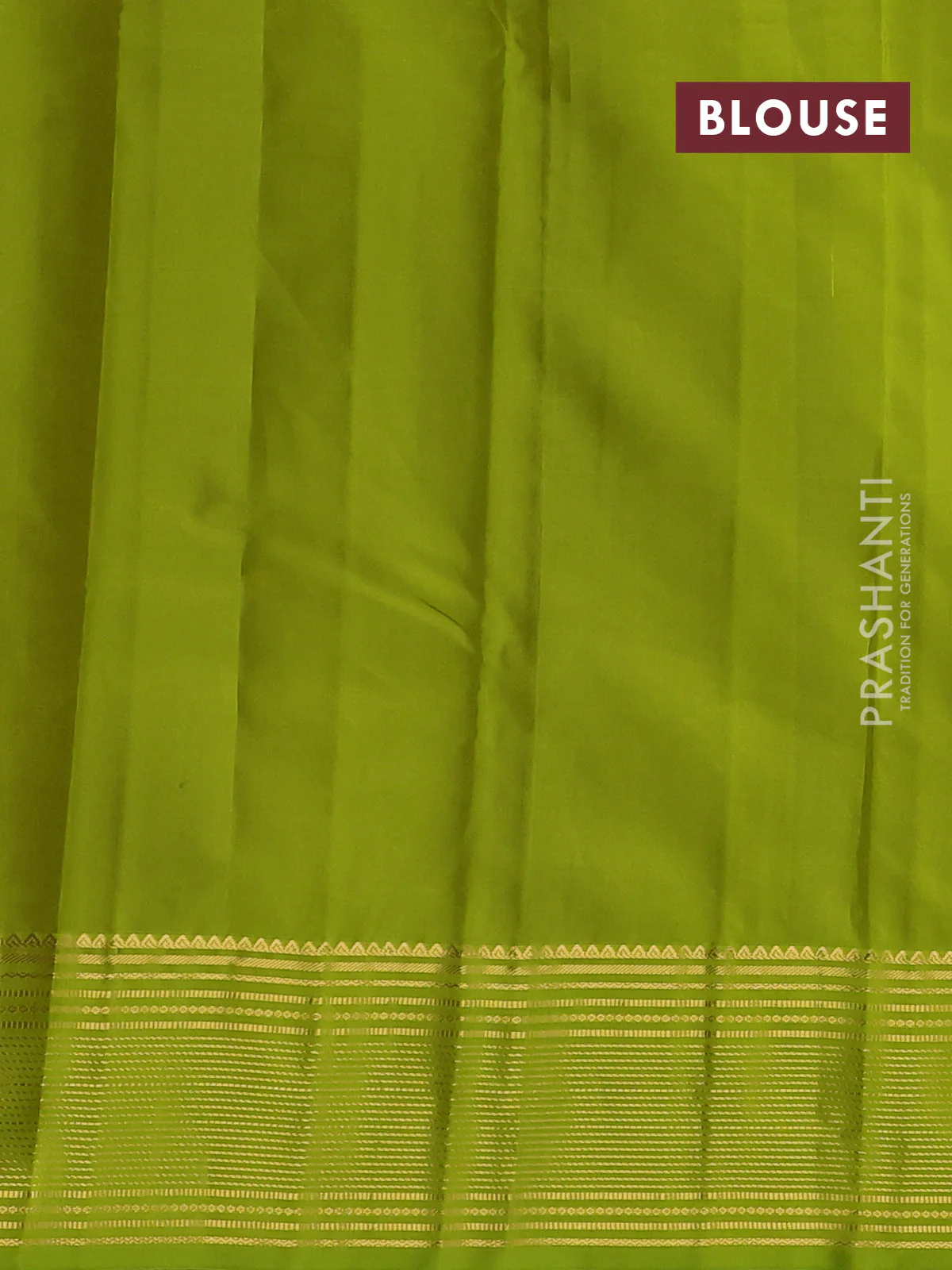 Pure kanchipuram silk saree maroon and lime green with zari woven buttas and zari woven border - Image 4