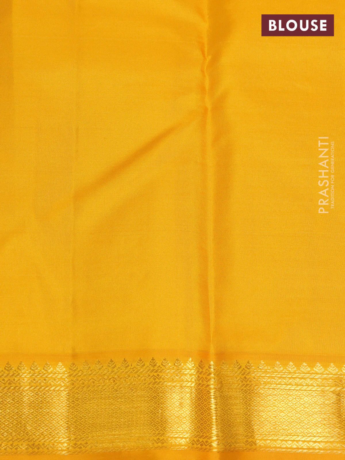 Pure kanchipuram silk saree maroon and mustard yellow with zari woven buttas and zari woven korvai border - Image 4