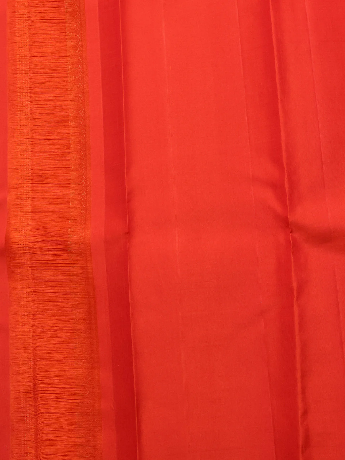 Pure kanchipuram silk saree maroon and orange with annam & rudhraksha zari woven buttas and piping border - Image 4