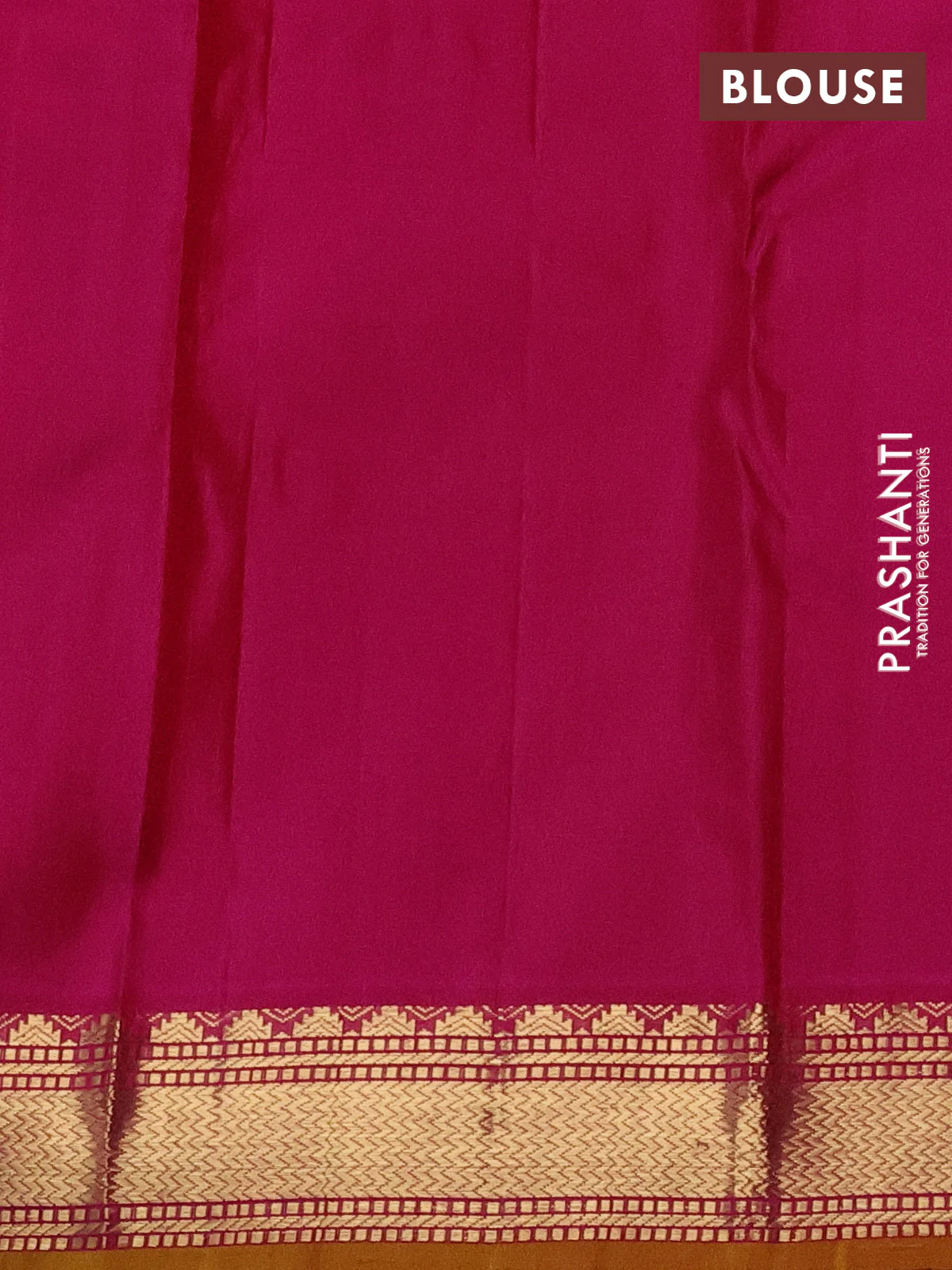 Pure kanchipuram silk saree maroon and pink with plain body and zari woven korvai border - Image 3