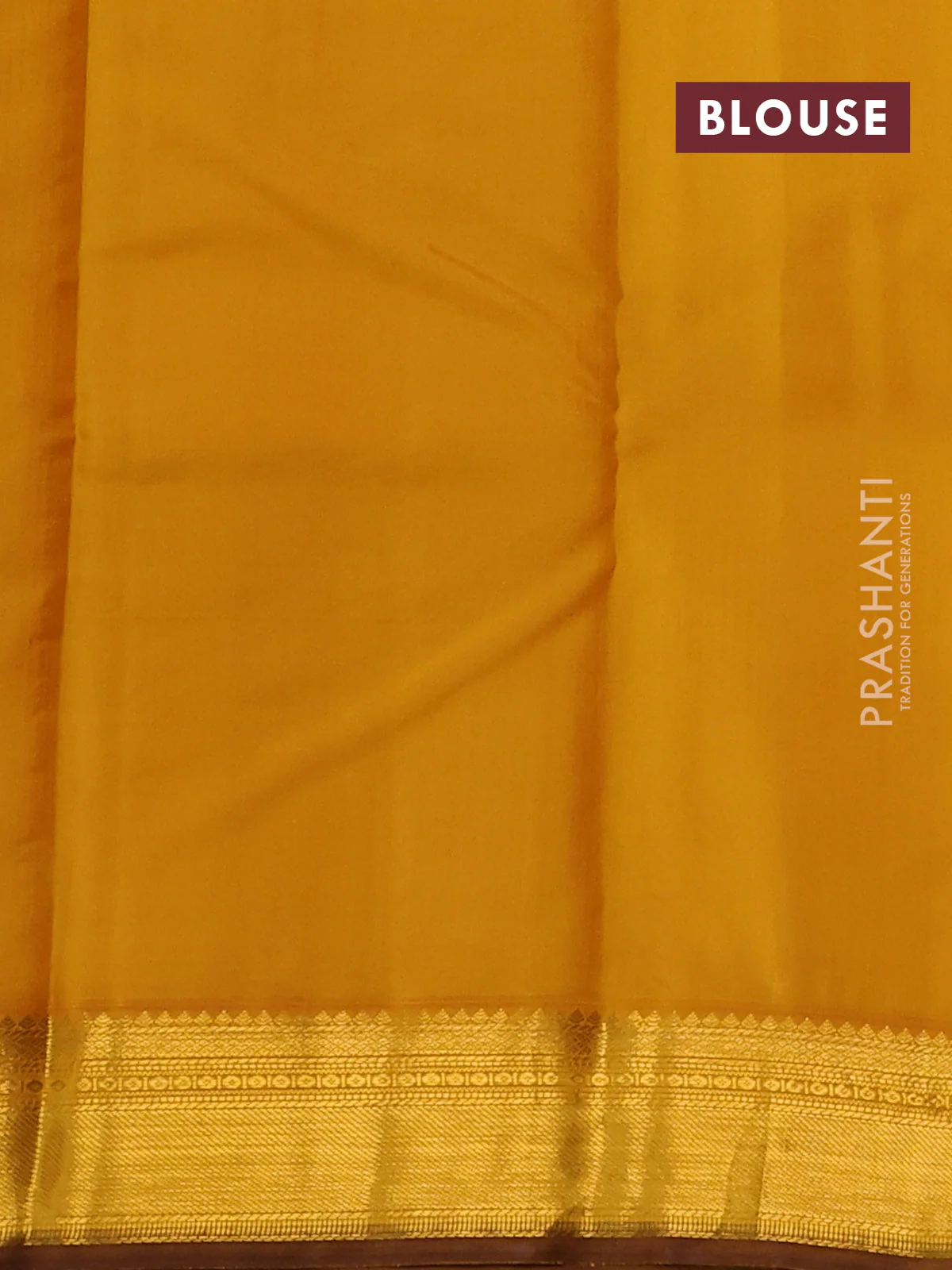 Pure kanchipuram silk saree maroon and yellow with allover zari weaves and zari woven korvai border - Image 4