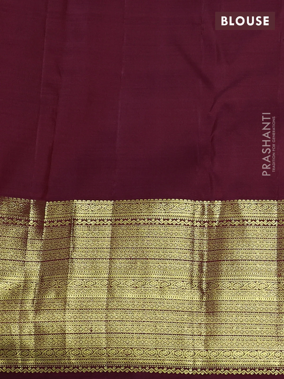 Pure kanchipuram silk saree maroon with zari woven buttas and long zari woven border - Image 4