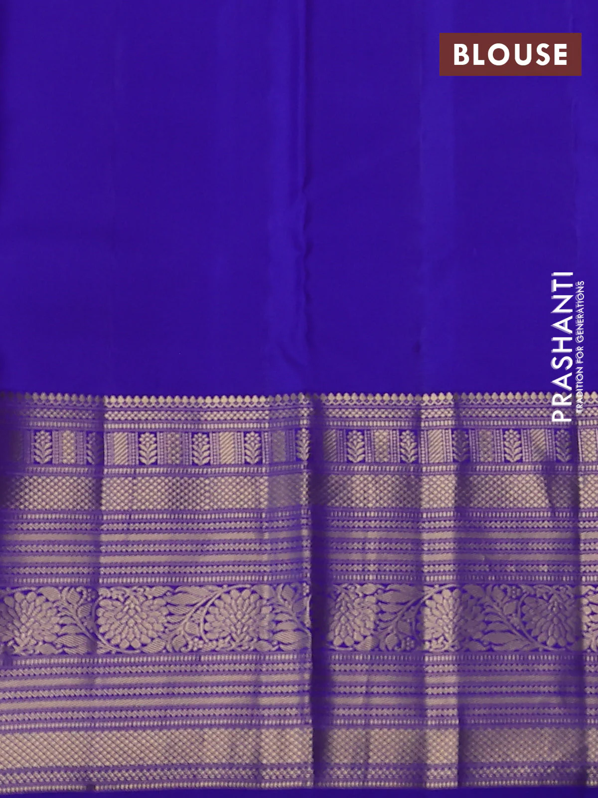 Pure kanchipuram silk saree mustard yellow and blue with zari woven buttas and long zari woven korvai border - Image 3