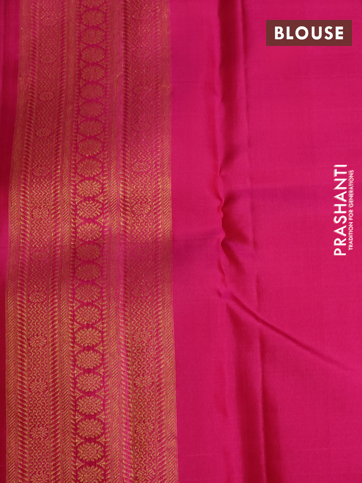 Pure kanchipuram silk saree mustard yellow and pink with half & half style and long zari woven border - Image 4