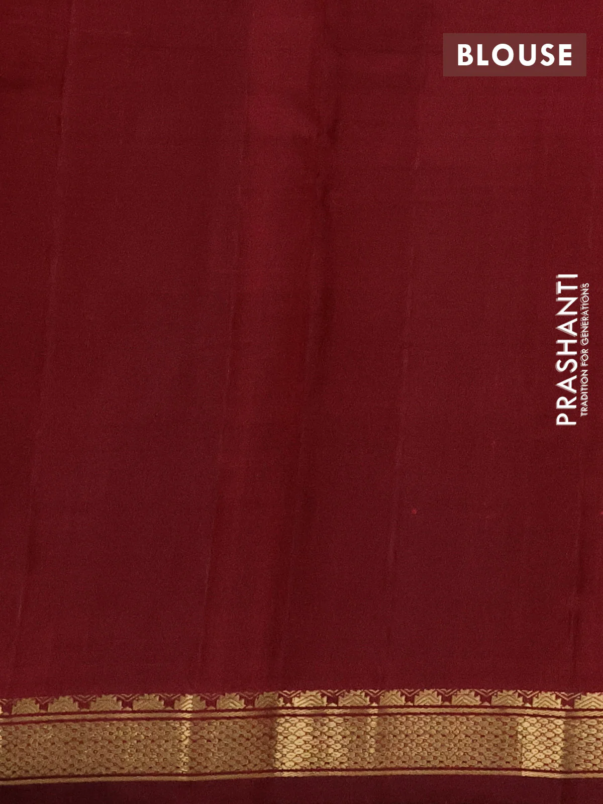 Pure kanchipuram silk saree orange and maroon with plain body and zari woven border - Image 3