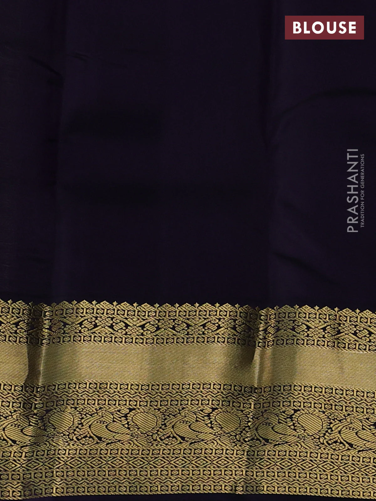 Pure kanchipuram silk saree pastel green and black with allover zari weaves & buttas and long zari woven korvai border - Image 4