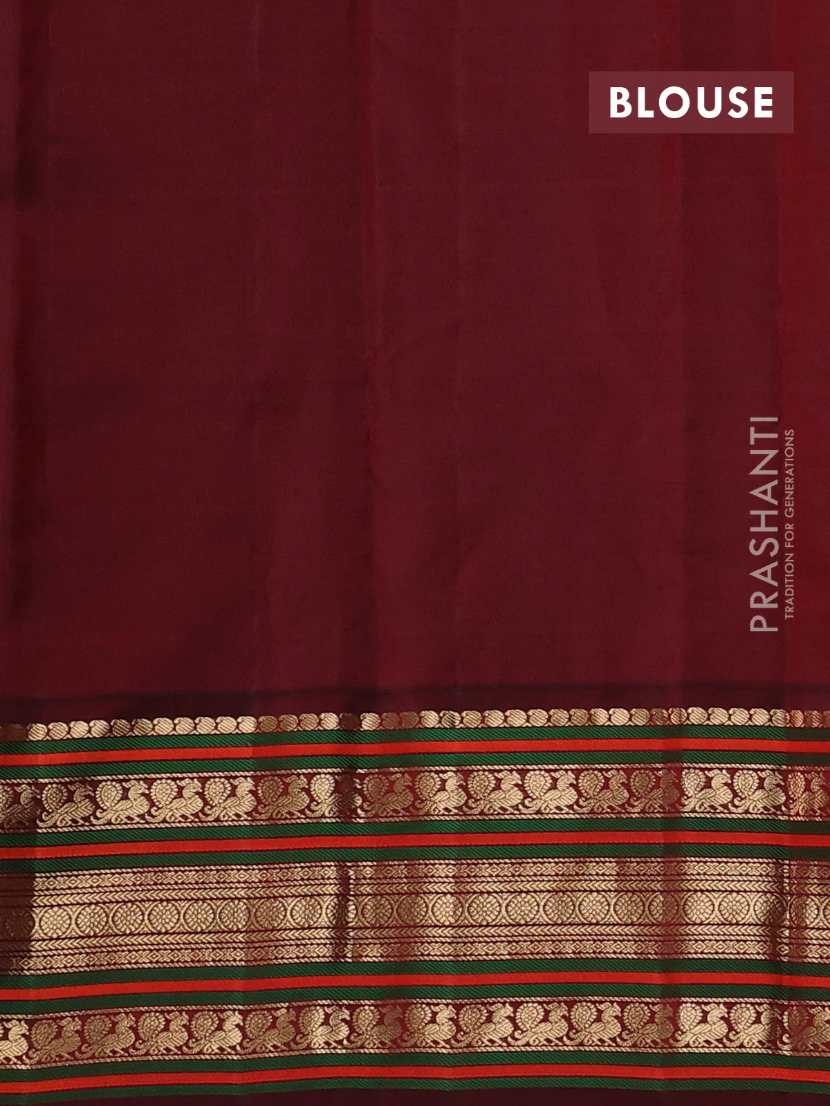 Pure kanchipuram silk saree pastel green and deep maroon with zari woven buttas and rich zari woven korvai border - Image 4