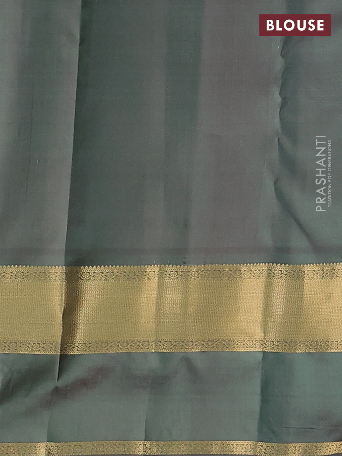 Pure kanchipuram silk saree pastel green and dual shade of maroon with zari woven buttas and long rettapet zari woven border - Image 3