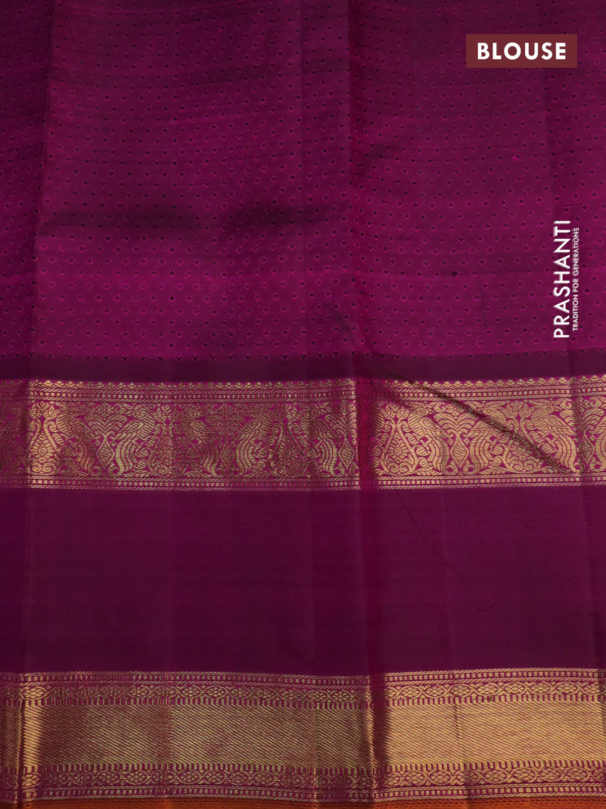 Pure kanchipuram silk saree pastel green and purple with allover zari checks & buttas and long rettapet zari woven korvai border - Image 4