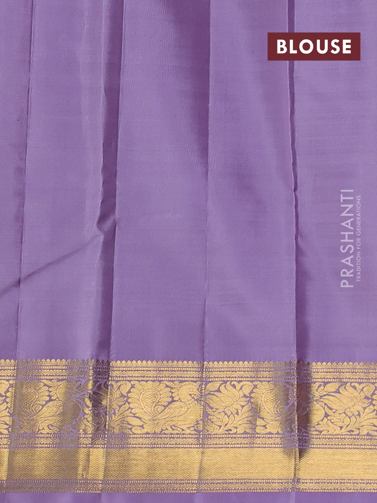 Pure kanchipuram silk saree pastel lavender with allover veldhari zari weaves and rich zari woven border - Image 4