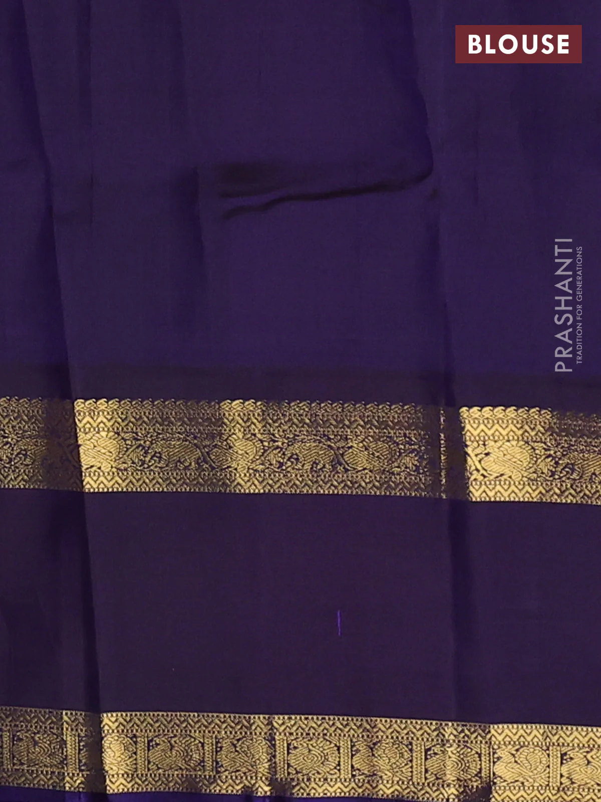 Pure kanchipuram silk saree pastel peach and dual shade of jamun with zari woven buttas and long rettapet zari woven korvai border - Image 4