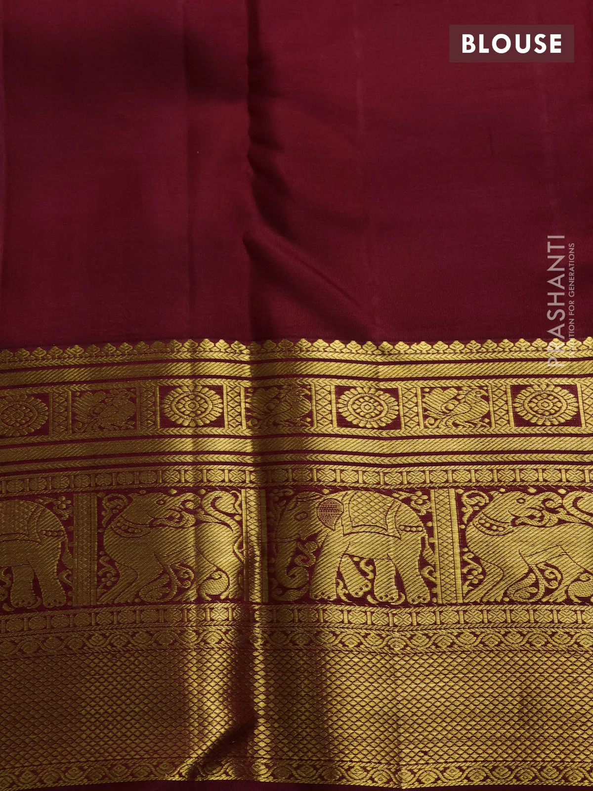 Pure kanchipuram silk saree pastel peach and maroon with allover silver zari woven brocade weaves and long rich zari woven border - Image 4